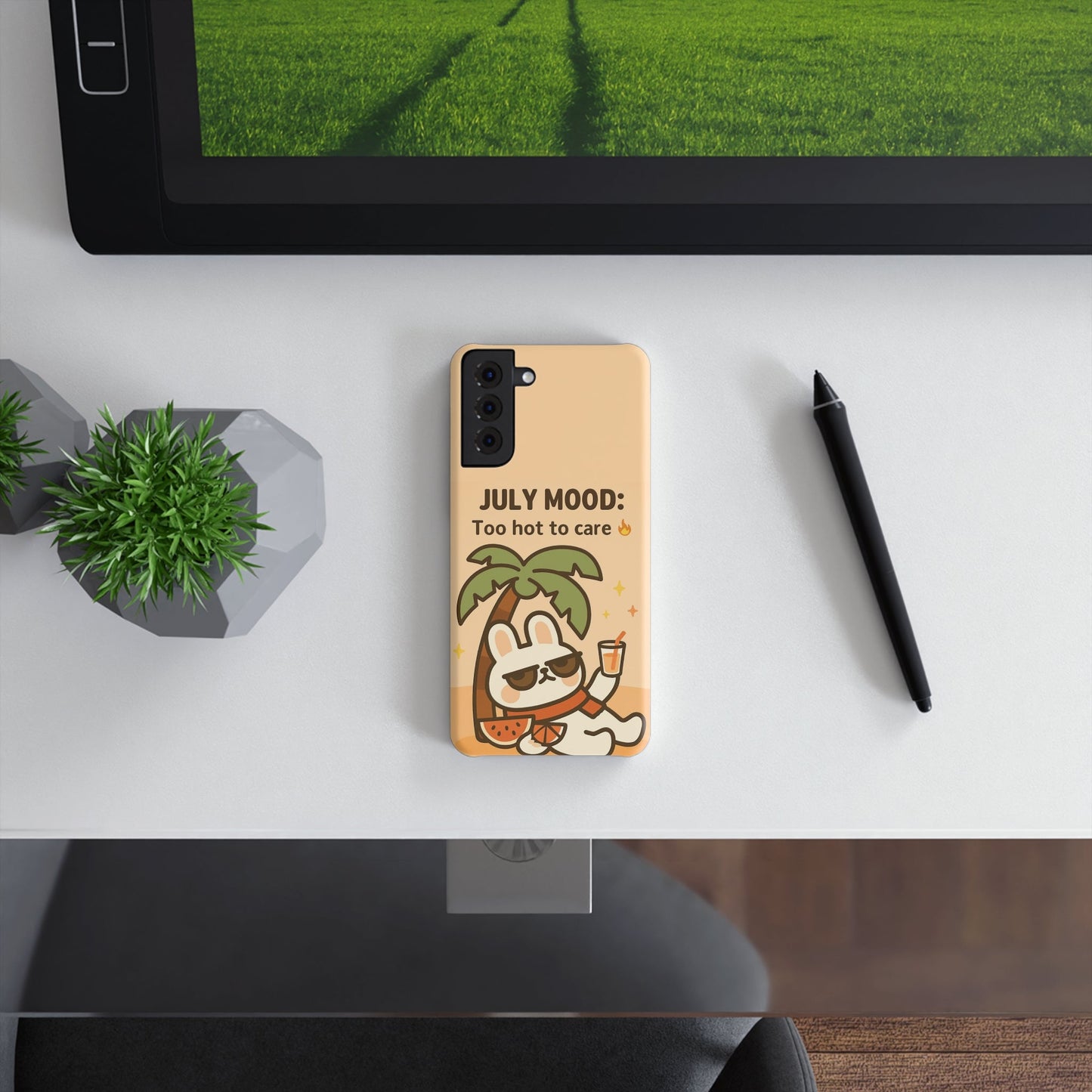 Chill Vibes Slim Snap Case for Summer Fun, Cute Phone Cover, July Mood Phone Case, Summer Aesthetic Accessory, Gift for Warm Weather Lovers - Capymo Family