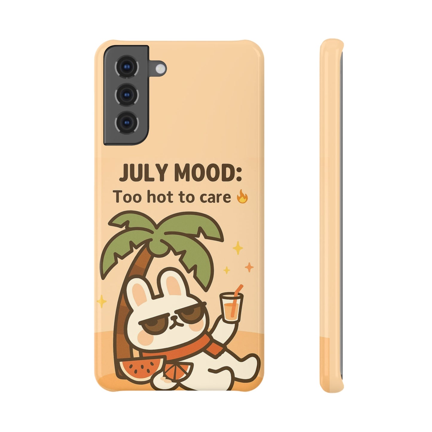 Chill Vibes Slim Snap Case for Summer Fun, Cute Phone Cover, July Mood Phone Case, Summer Aesthetic Accessory, Gift for Warm Weather Lovers - Capymo Family