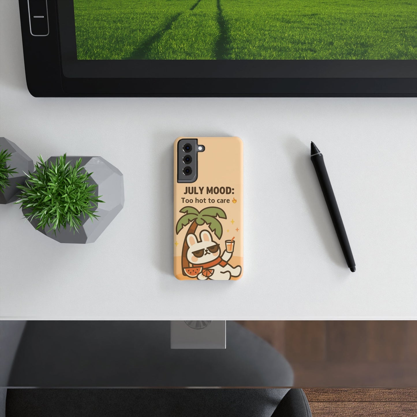 Chill Vibes Slim Snap Case for Summer Fun, Cute Phone Cover, July Mood Phone Case, Summer Aesthetic Accessory, Gift for Warm Weather Lovers - Capymo Family