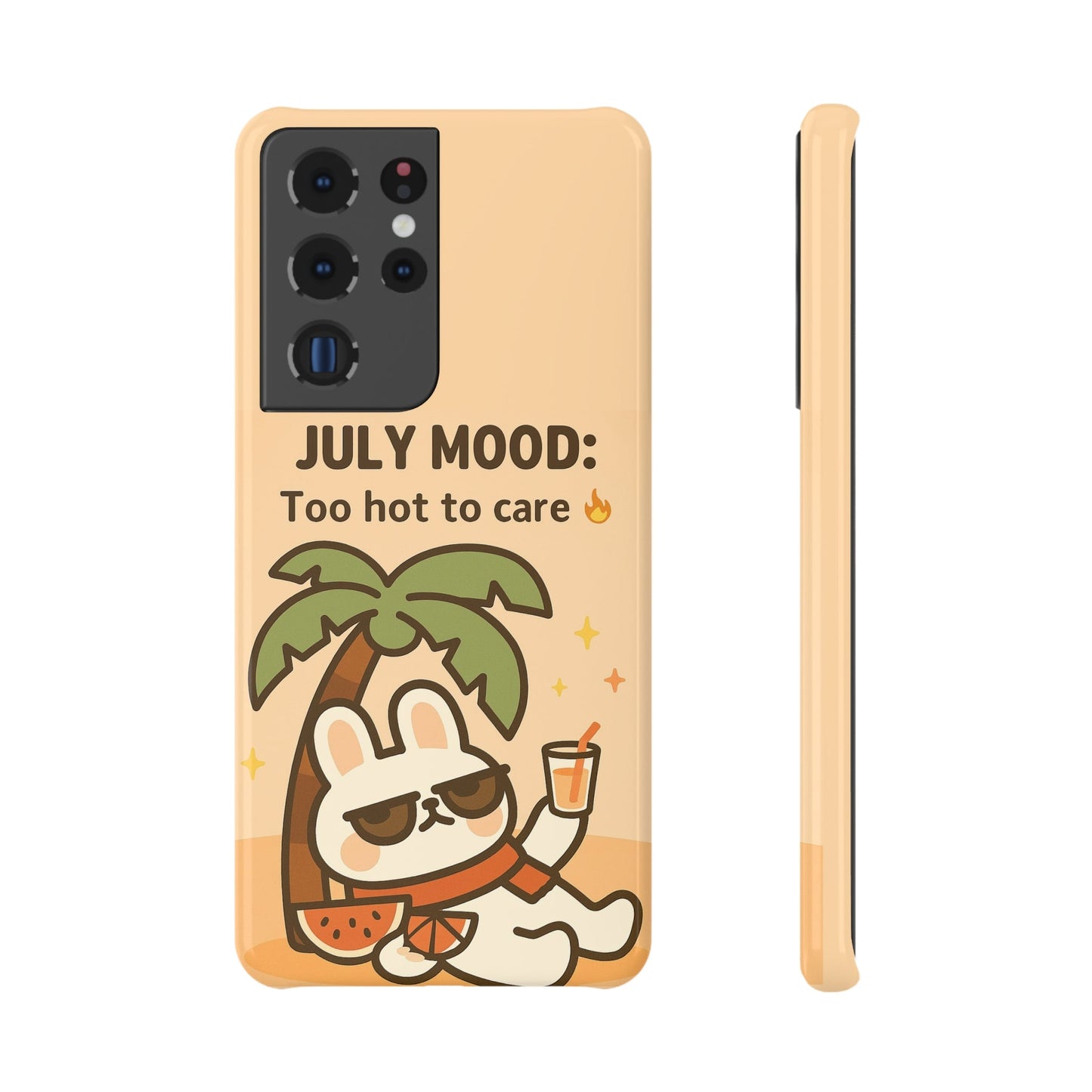 Chill Vibes Slim Snap Case for Summer Fun, Cute Phone Cover, July Mood Phone Case, Summer Aesthetic Accessory, Gift for Warm Weather Lovers - Capymo Family