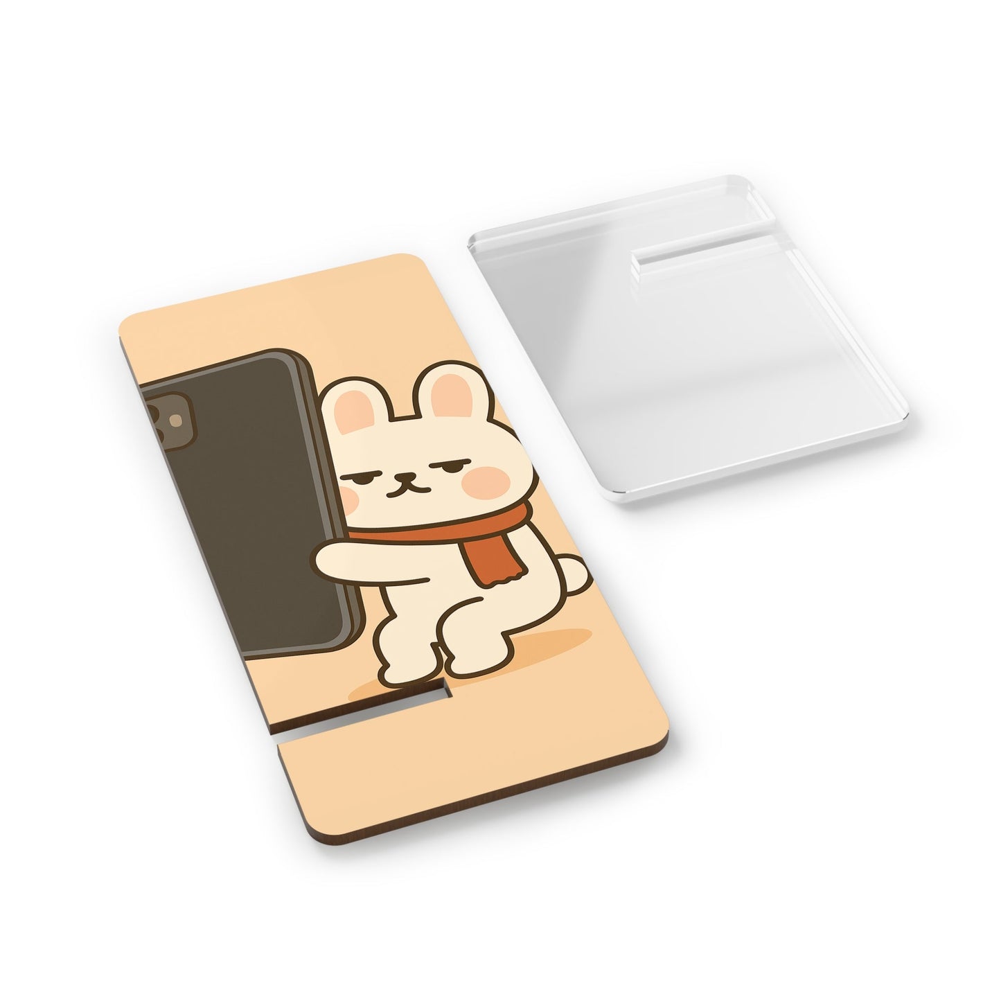 Cute Bunny Mobile Stand, Adorable Phone Holder, Desk Decor, Gift for Kids and Teens, Home Office Accessory, Easter Gift Idea - Capymo Family