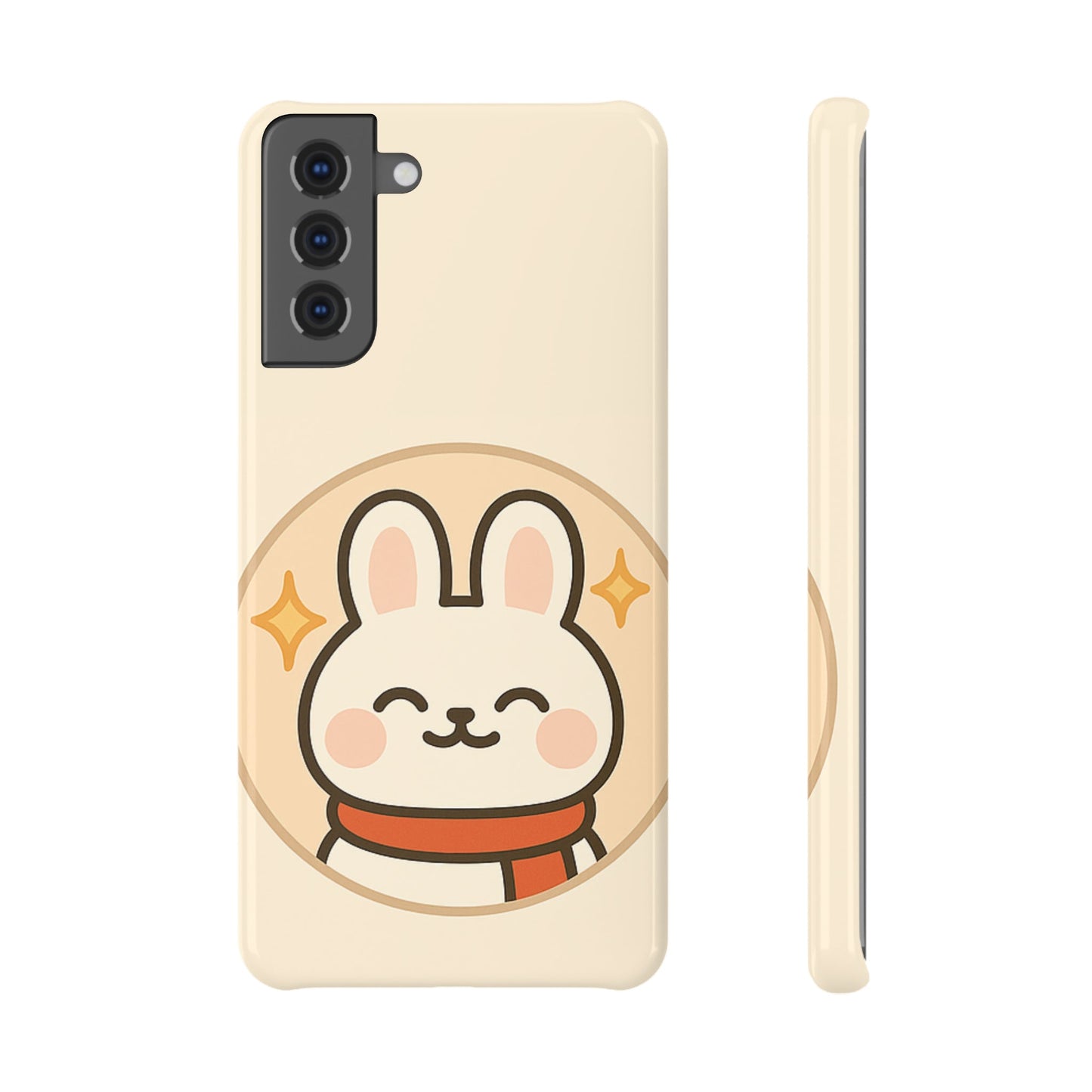 Cute Bunny Slim Snap Case for Phone, Kawaii Phone Cover, Gift for Animal Lovers, Custom Mobile Case, Spring Accessories - Capymo Family