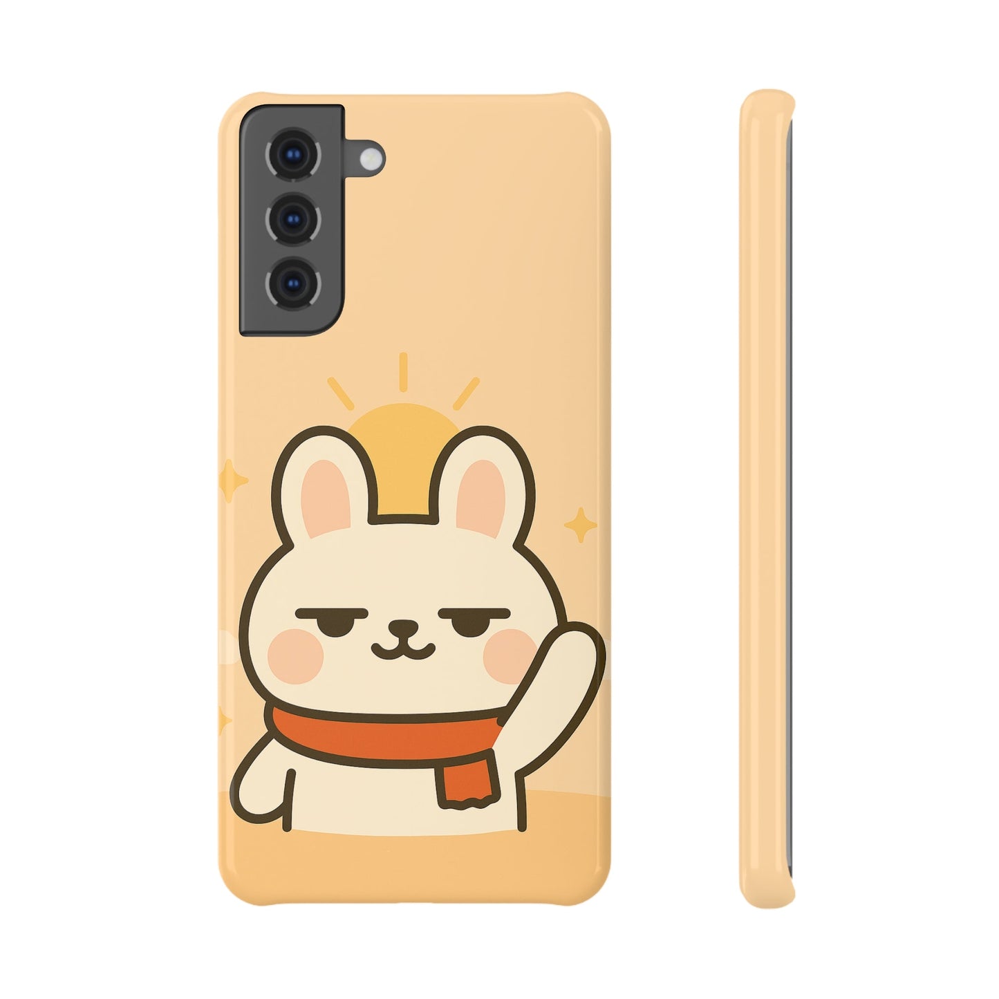 Cute Bunny Slim Snap Case, Phone Cover for Animal Lovers, Gifts for Kids, Chic Tech Accessory, Spring & Birthday Celebrations - Capymo Family