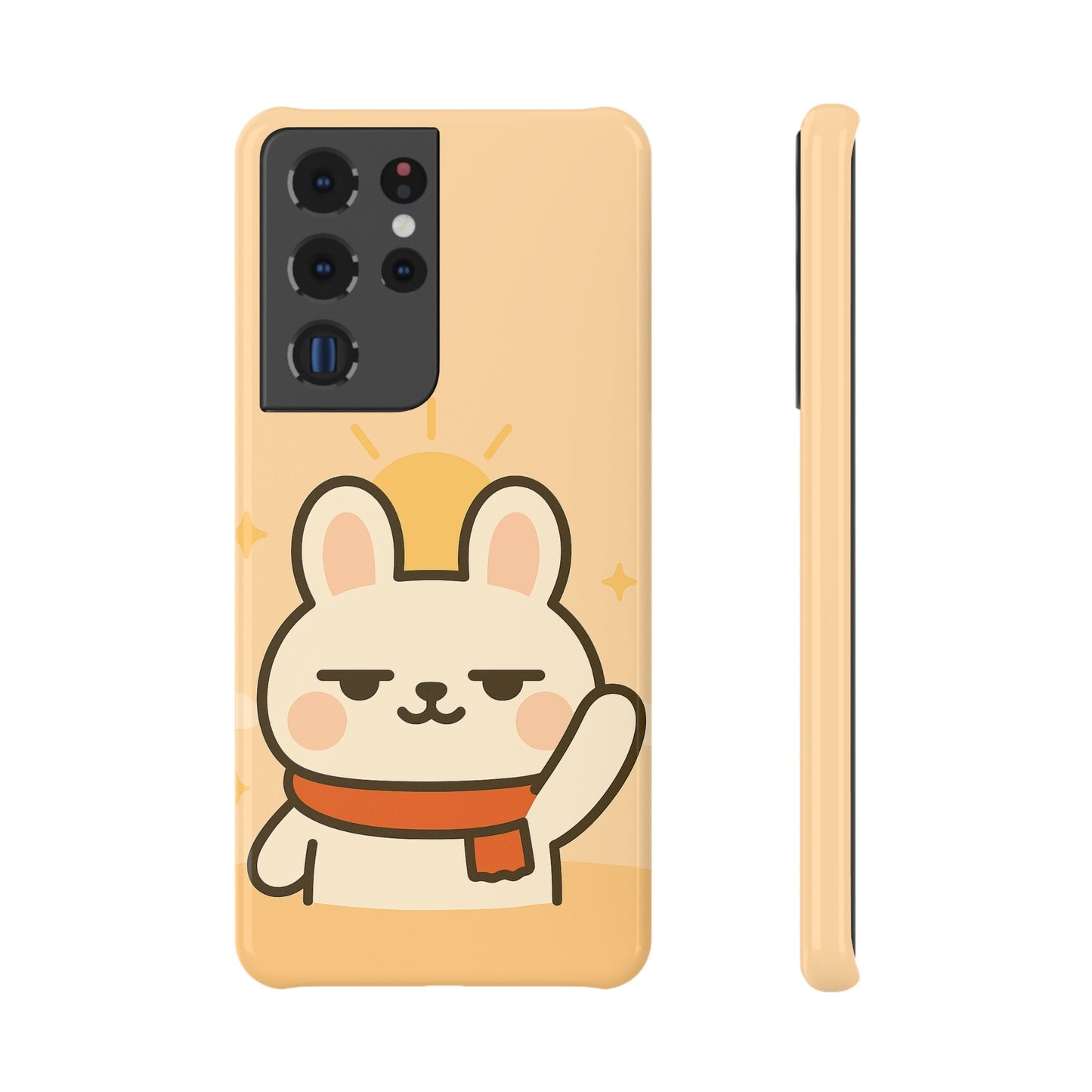 Cute Bunny Slim Snap Case, Phone Cover for Animal Lovers, Gifts for Kids, Chic Tech Accessory, Spring & Birthday Celebrations - Capymo Family
