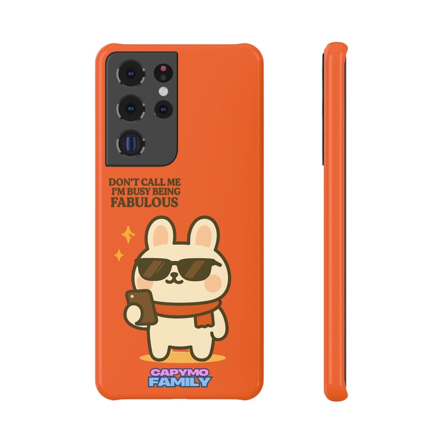 Fabulous Bunny Slim Snap Case | Cute Phone Cover, Trendy Gadget Accessory, Fun Gift, Cartoon Style, Phone Protection - Capymo Family