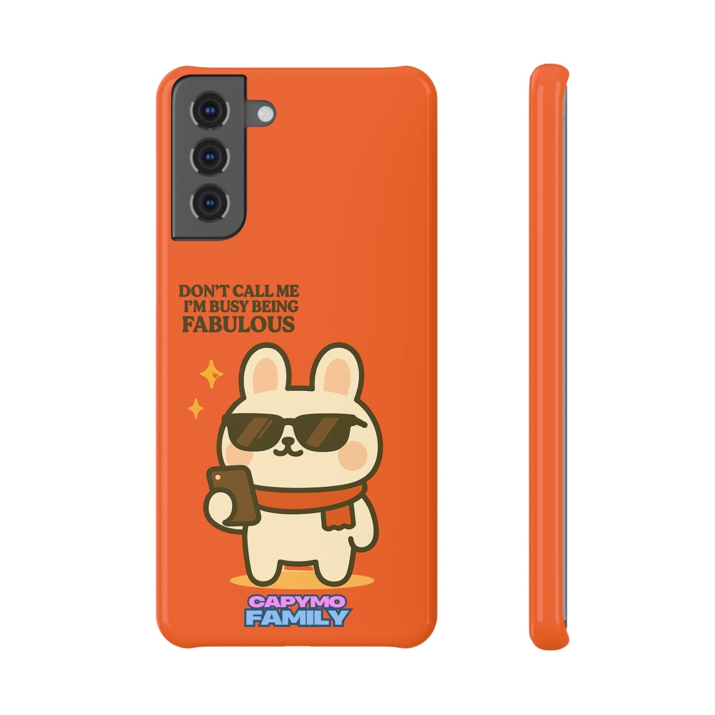 Fabulous Bunny Slim Snap Case | Cute Phone Cover, Trendy Gadget Accessory, Fun Gift, Cartoon Style, Phone Protection - Capymo Family