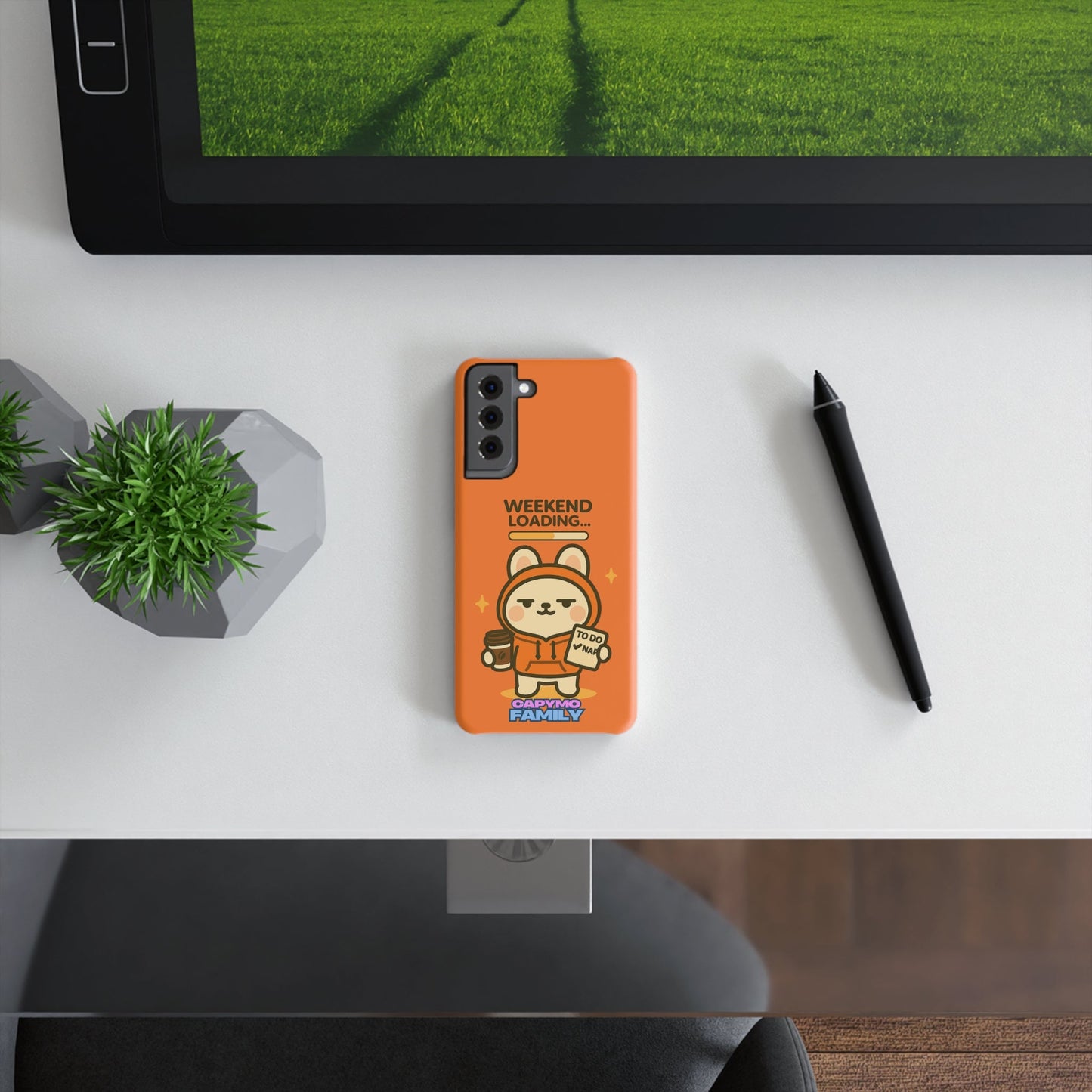 Slim Snap Case, Capymo Family Orange Hoodie Coffee Cup Checklist TO DO NAP Weekend Loading Phone Cover, Protective Phone Case, Phone - Capymo Family