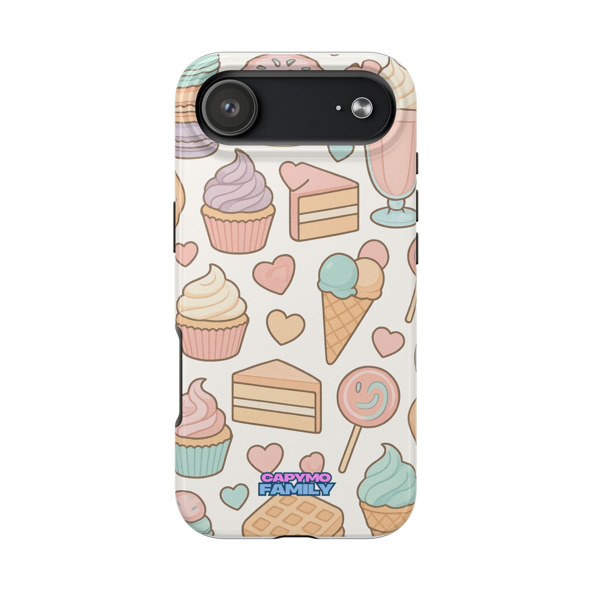 Capymo Family Kawaii Dessert Phone Case – “Sweet Tooth Collection” Ice Cream, Cake, and Candy Cute Pastel Design