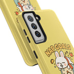 Capymo Family “Nap Goals” Phone Case – Cute Bunny Toto Sleeping on Alarm Clock Cover