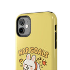 Capymo Family “Nap Goals” Phone Case – Cute Bunny Toto Sleeping on Alarm Clock Cover