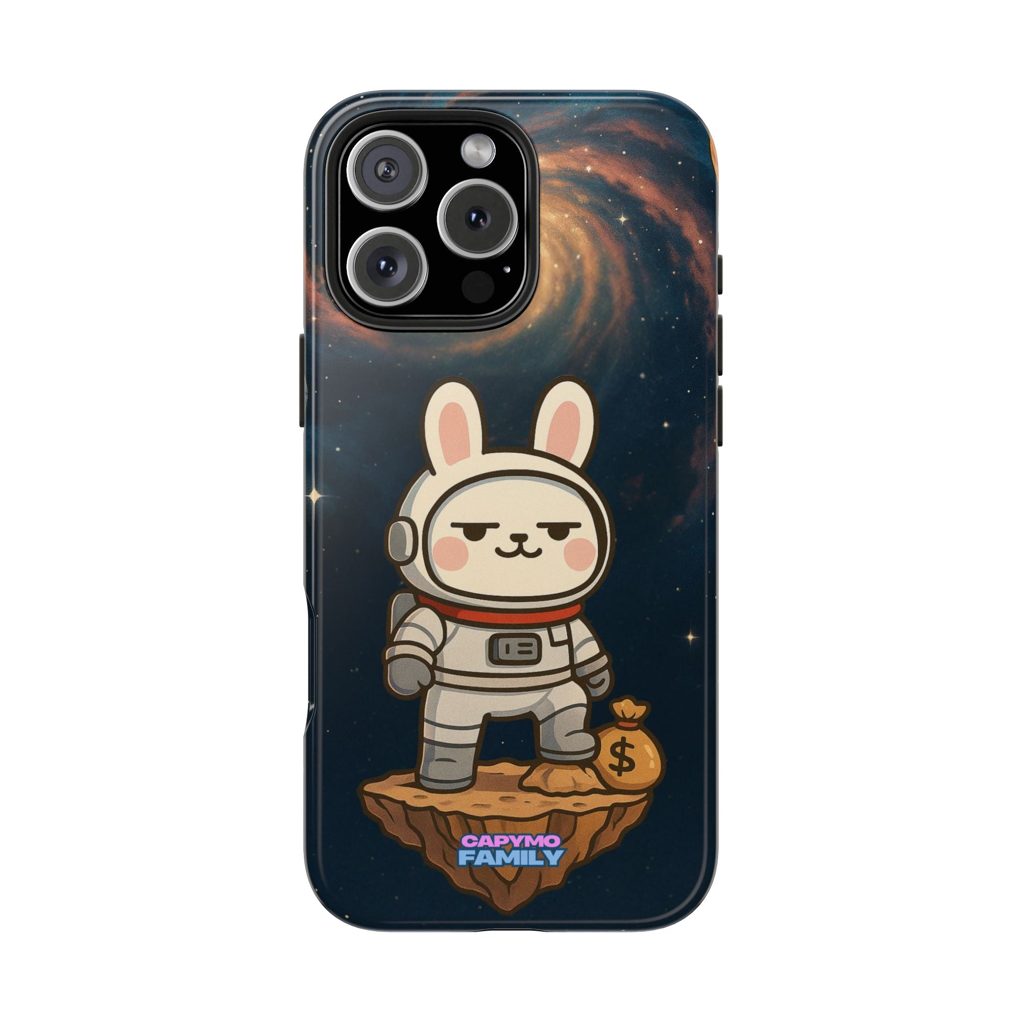 Capymo Family Cute Cartoon Bunny Tough Phone Case –Cute Astronaut  Bunny "Toto" Phone Case