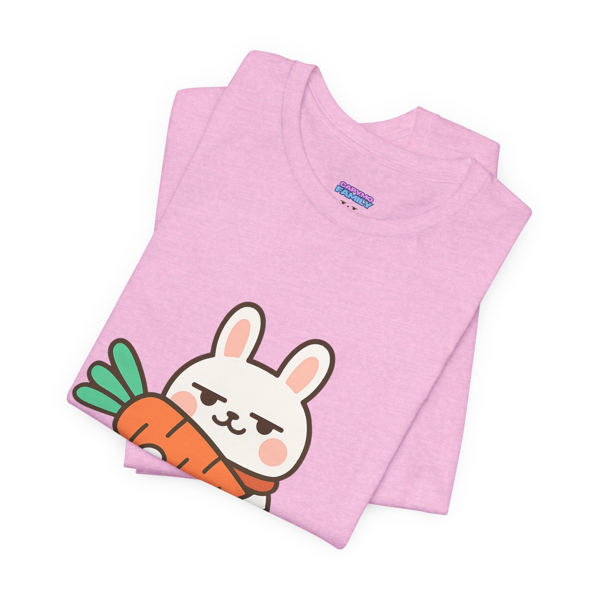 capymo Family Cute Carrot Break Bunny Tee - Unisex Jersey Short Sleeve Tee, Funny Animal Shirt, Spring Gift, Cute Graphic Tee, Gift for Bunny Lovers