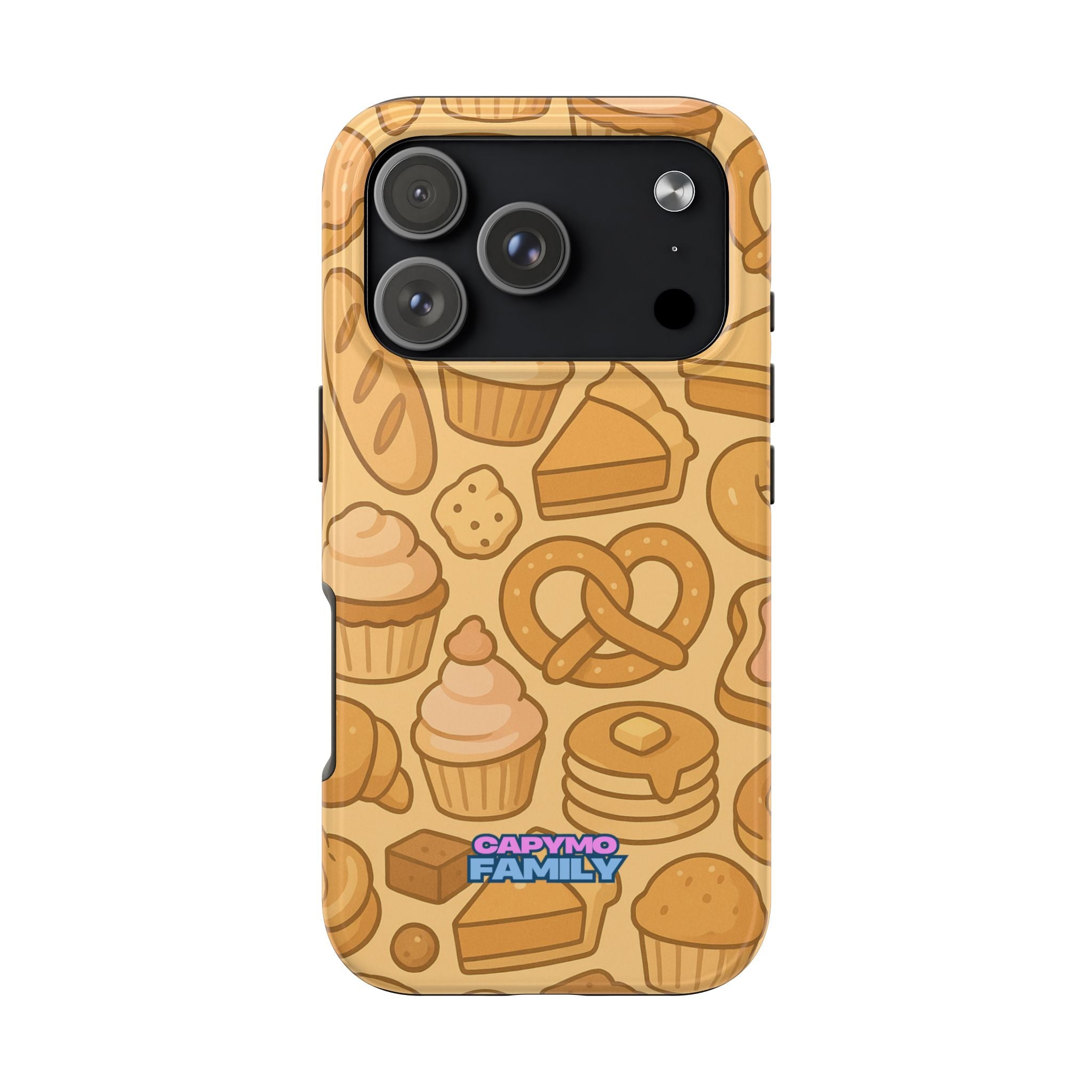 Capymo Family Kawaii Dessert Phone Case – Cute Aesthetic iPhone Cover with Pastry & Sweets Pattern
