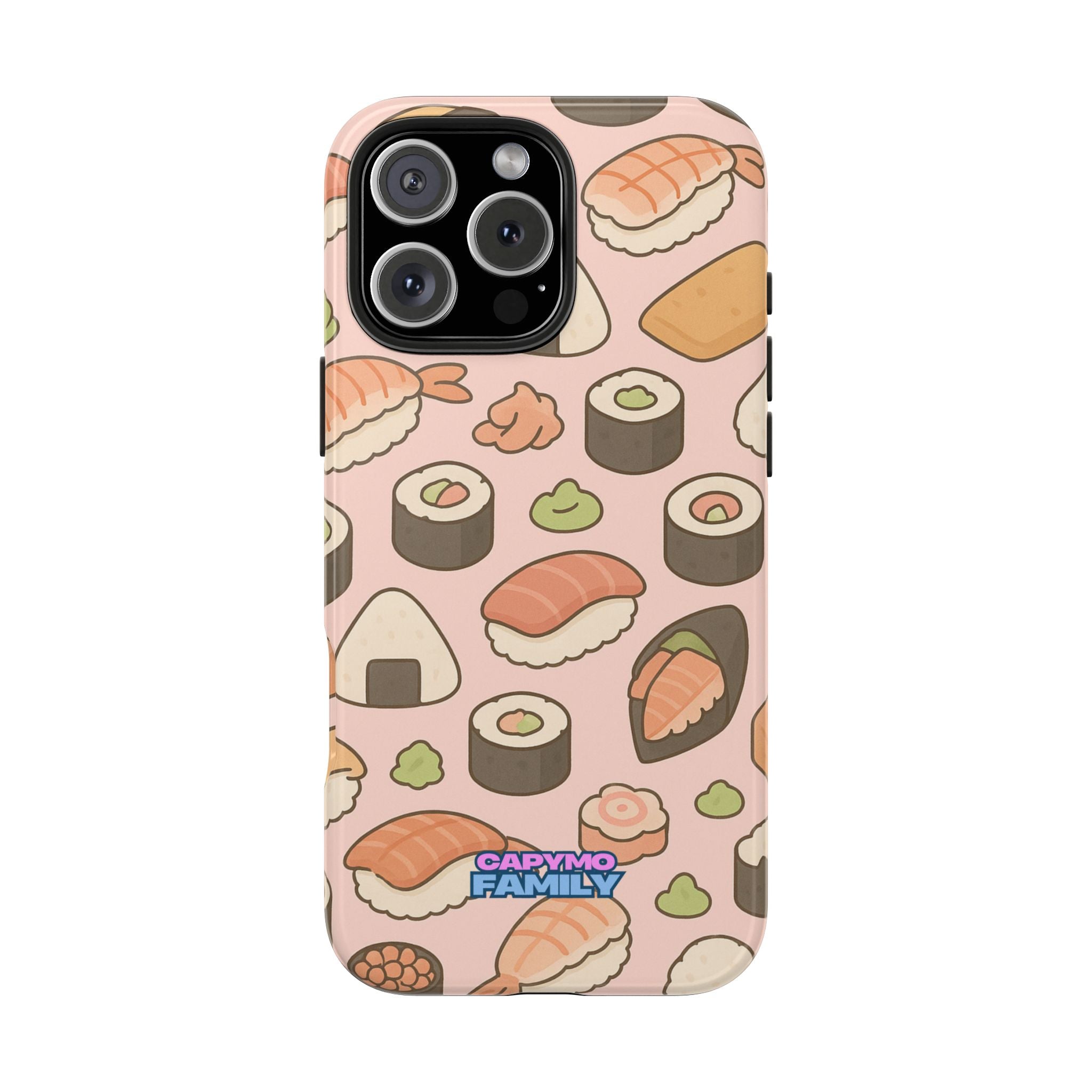 Capymo Family Kawaii Sushi Phone Case – Cute Sushi Pattern Phone Case