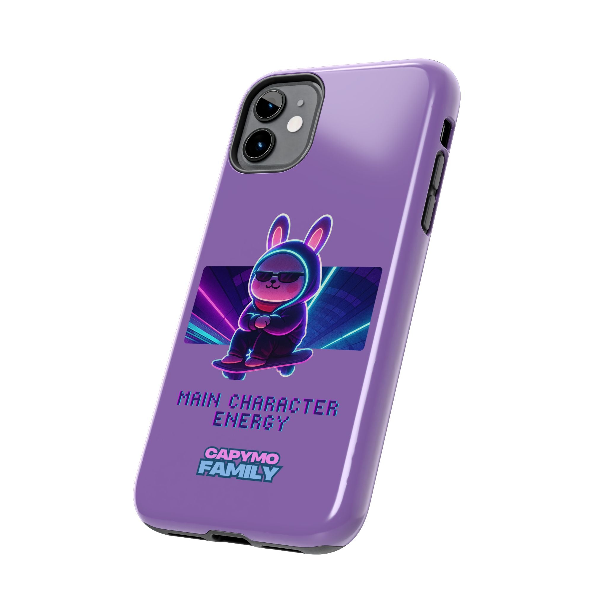 Capymo Family “Main Character Energy” Phone Case – Cyber Bunny Toto Aesthetic Cover
