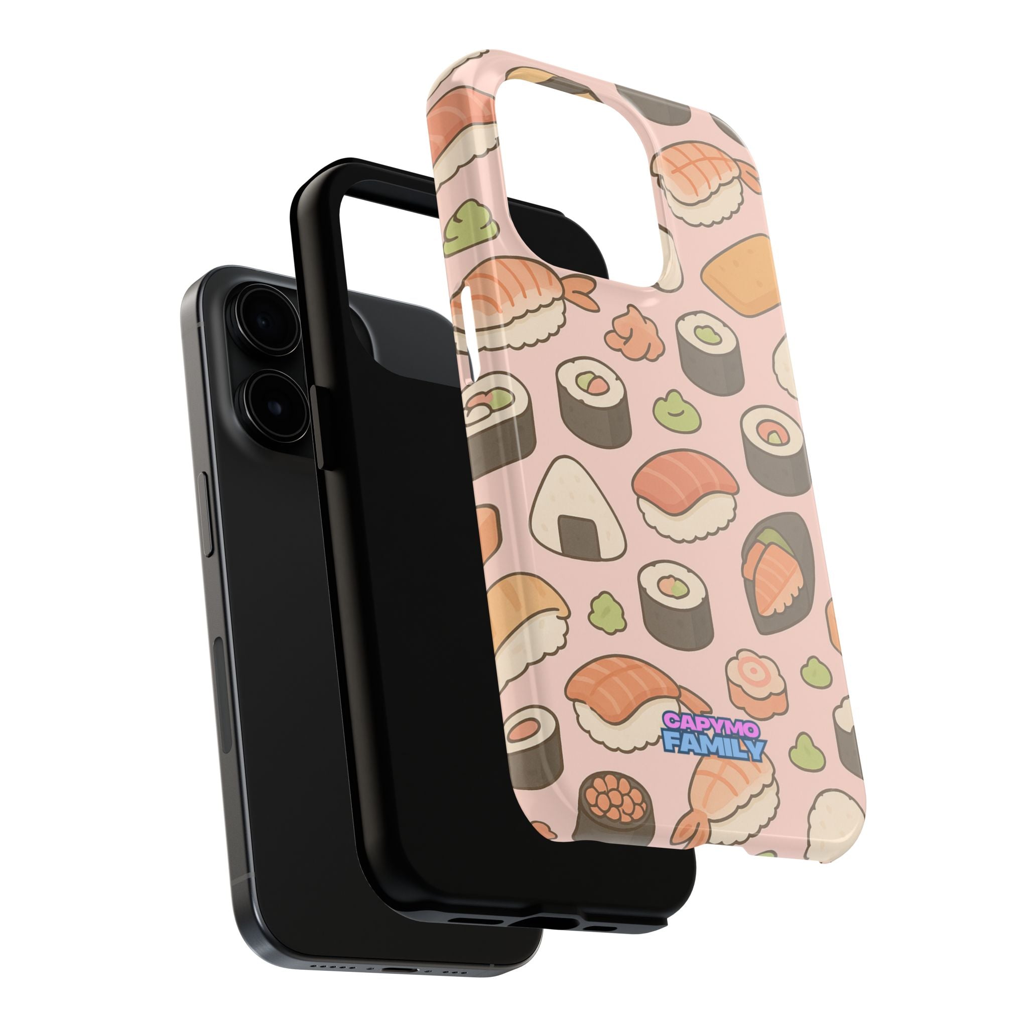 Capymo Family Kawaii Sushi Phone Case – Cute Sushi Pattern Phone Case