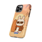 Capymo Family Sunset Surf Bunny Phone Case – Tropical Beach Skateboard Bunny "Toto" Phone Case