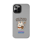 Capymo Family “No Talkie Before Coffee” Phone Case – Grumpy Bunny Morning Mood