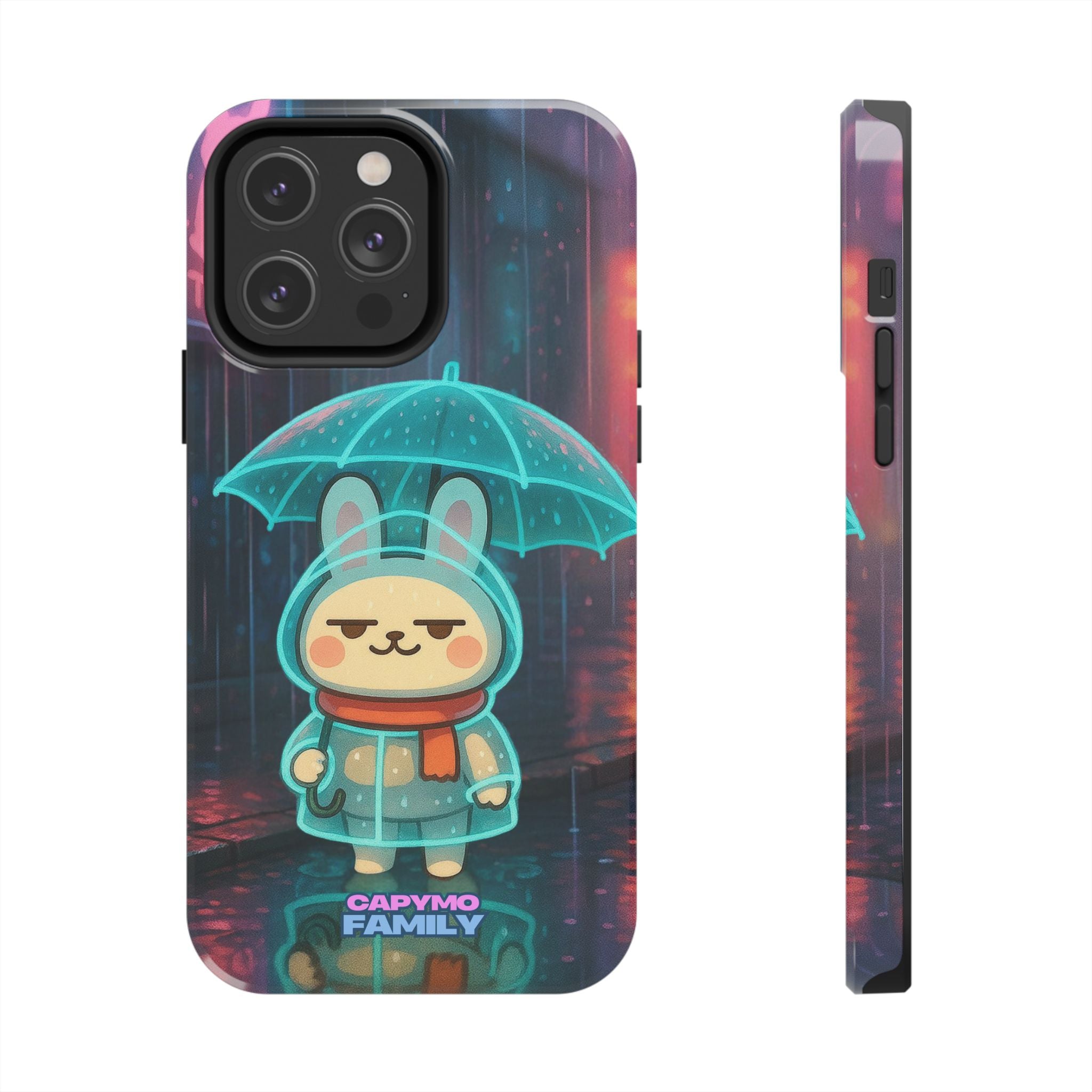 Capymo Family Cute Bunny Phone Case - Cyber Umbrella Bunny "Toto" Phone Case
