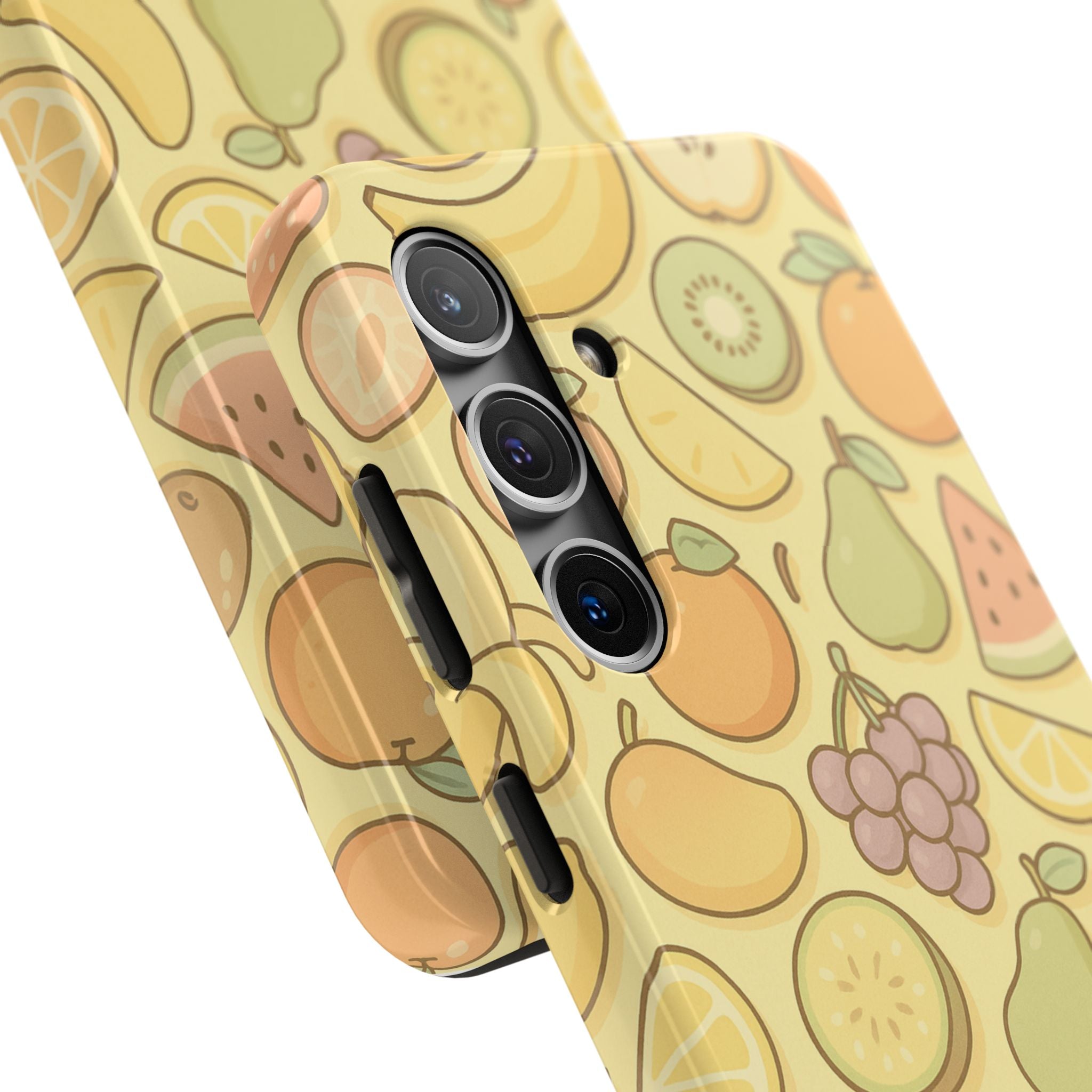 Capymo Family Kawaii Fruit Phone Case – Cute Aesthetic iPhone Cover with Citrus & Summer Vibes