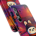 Capymo Family Sunset Skate Bunny Phone Case – Vibrant Skatepark Bunny "Toto" Phone Case
