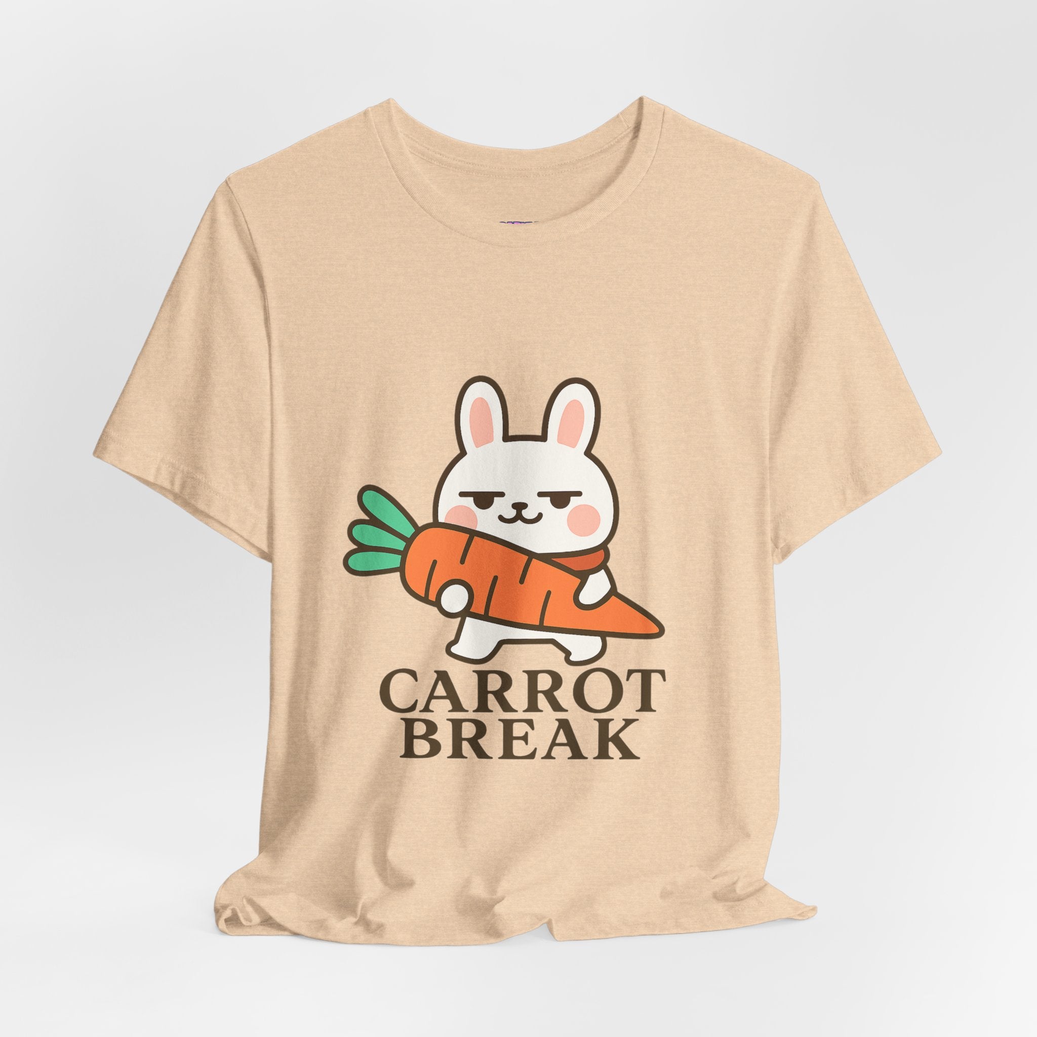 capymo Family Cute Carrot Break Bunny Tee - Unisex Jersey Short Sleeve Tee, Funny Animal Shirt, Spring Gift, Cute Graphic Tee, Gift for Bunny Lovers