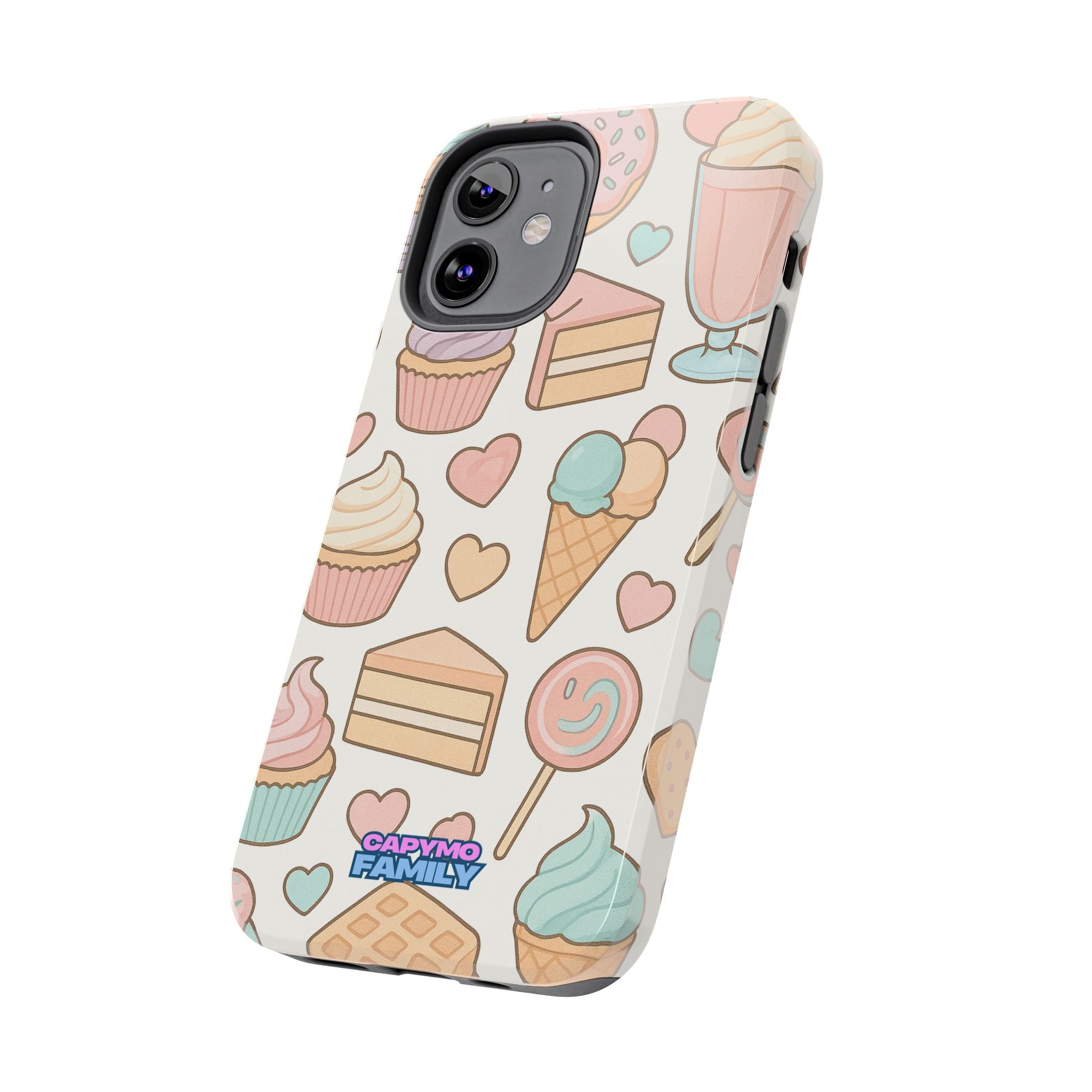 Capymo Family Kawaii Dessert Phone Case – “Sweet Tooth Collection” Ice Cream, Cake, and Candy Cute Pastel Design