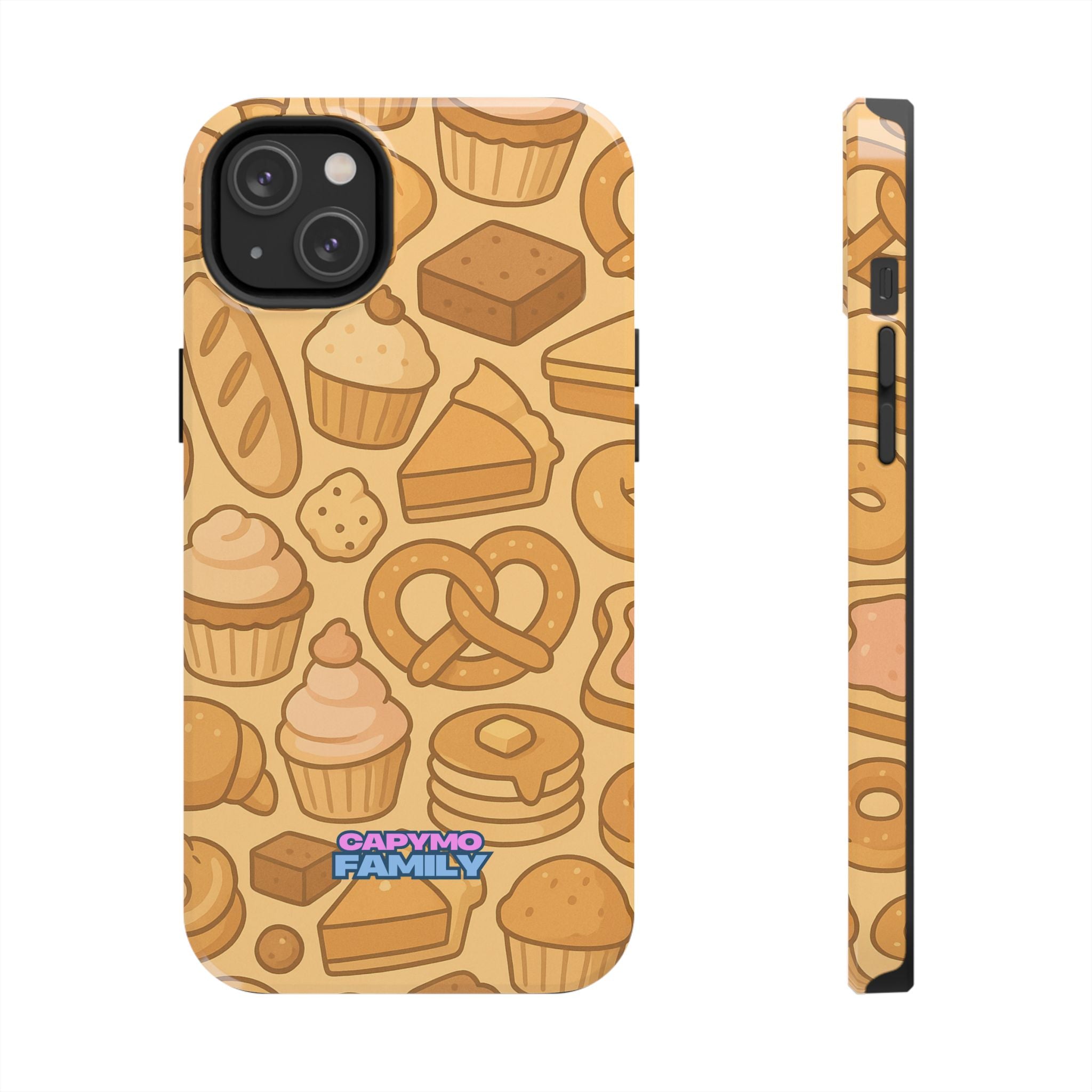 Capymo Family Kawaii Dessert Phone Case – Cute Aesthetic iPhone Cover with Pastry & Sweets Pattern
