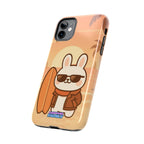 Capymo Family Sunset Surf Bunny Phone Case – Tropical Beach Skateboard Bunny "Toto" Phone Case