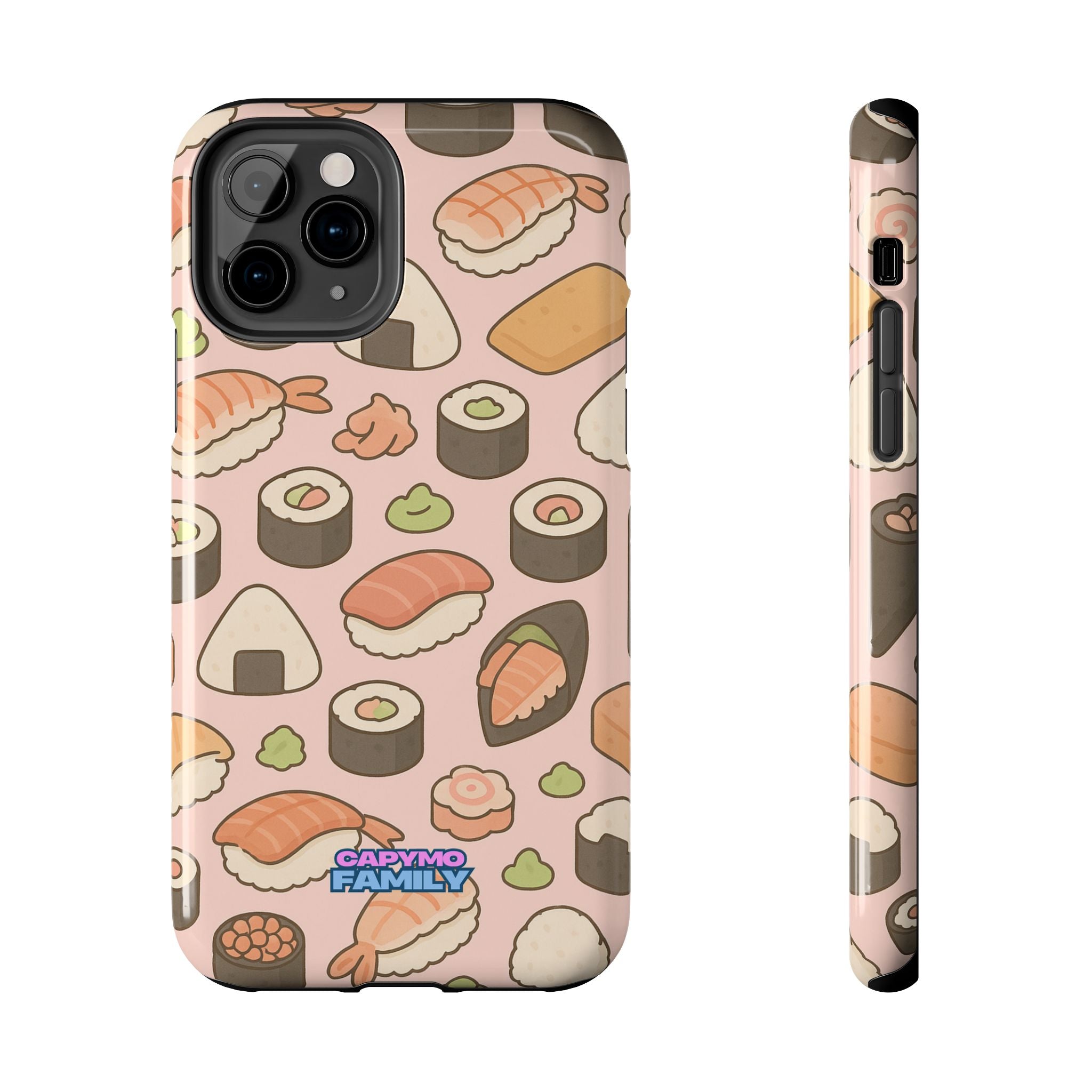 Capymo Family Kawaii Sushi Phone Case – Cute Sushi Pattern Phone Case