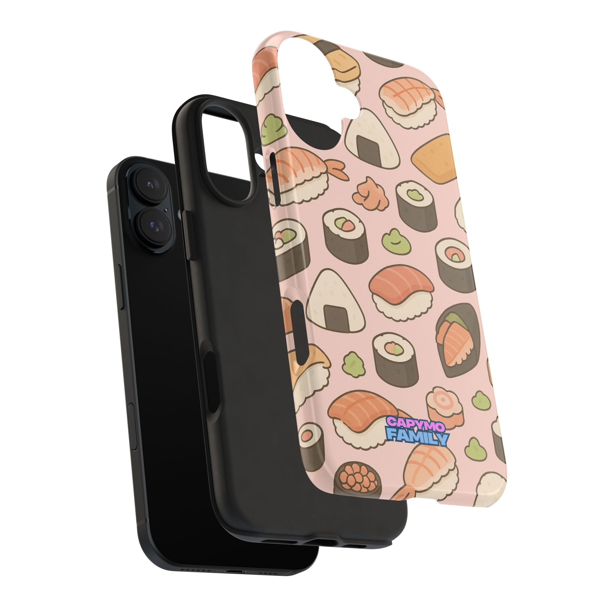 Capymo Family Kawaii Sushi Phone Case – Cute Sushi Pattern Phone Case