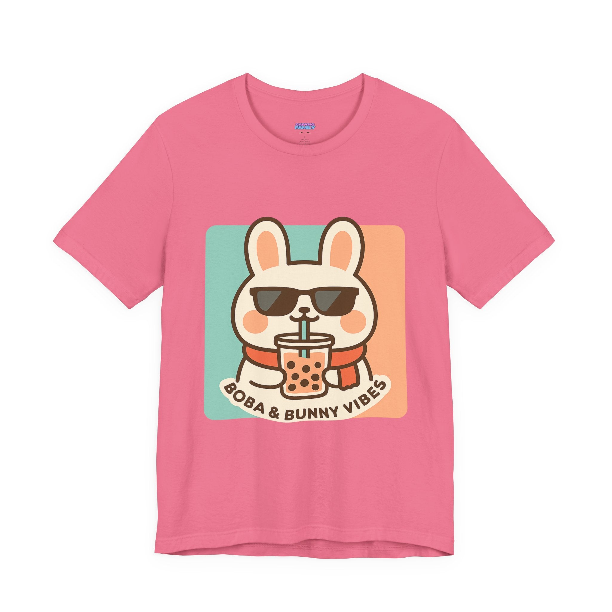 Capymo Family Charming Bunny Graphic Tee, Cute Animal Shirt, Casual Wear, Soft Unisex Tee, Perfect Gift for Animal Lovers, Everyday Fashion