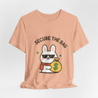 Capymo Family Kawaii Bunny Soft Cotton T-Shirt – "Secure the Bag" "Toto" The Bunny Cute Tee (Unisex)