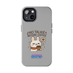 Capymo Family “No Talkie Before Coffee” Phone Case – Grumpy Bunny Morning Mood