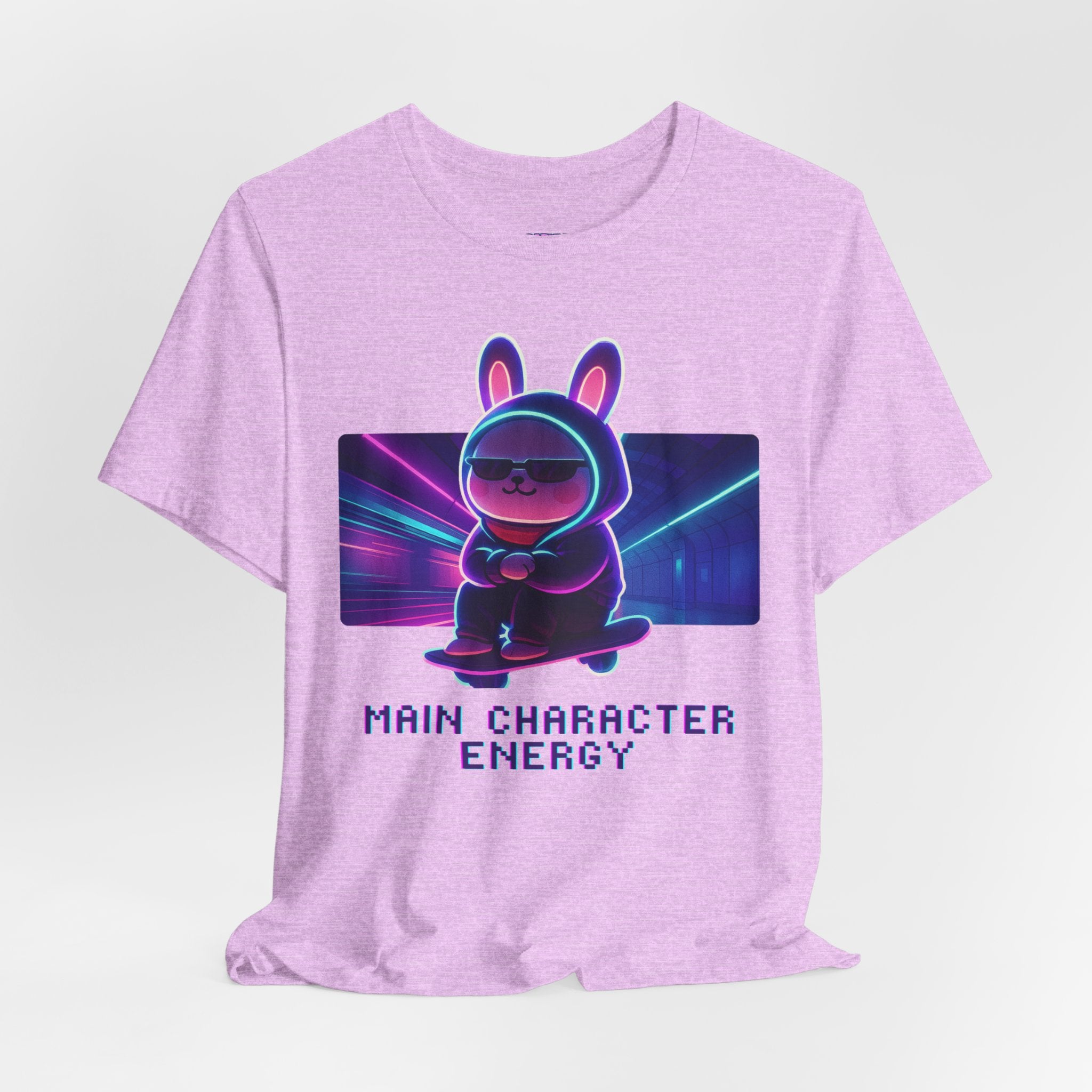 Capymo Family Kawaii Bunny Soft Cotton T-Shirt – "Main Character Energy" "Toto" The Bunny Cute Tee (Unisex)