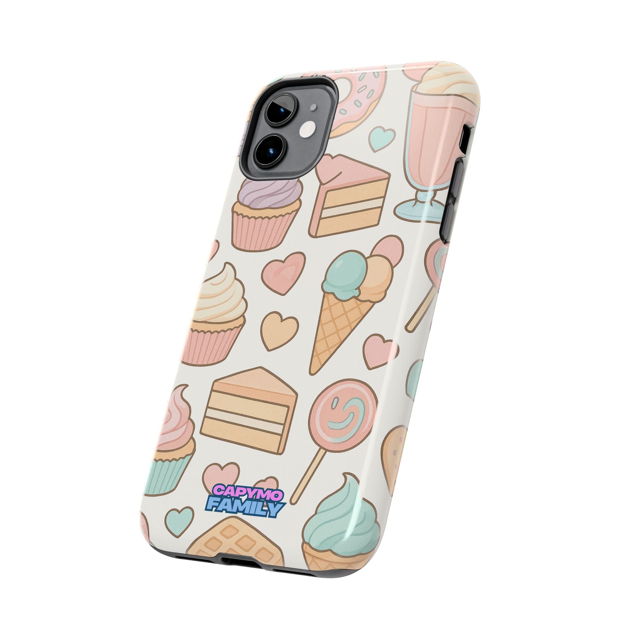 Capymo Family Kawaii Dessert Phone Case – “Sweet Tooth Collection” Ice Cream, Cake, and Candy Cute Pastel Design