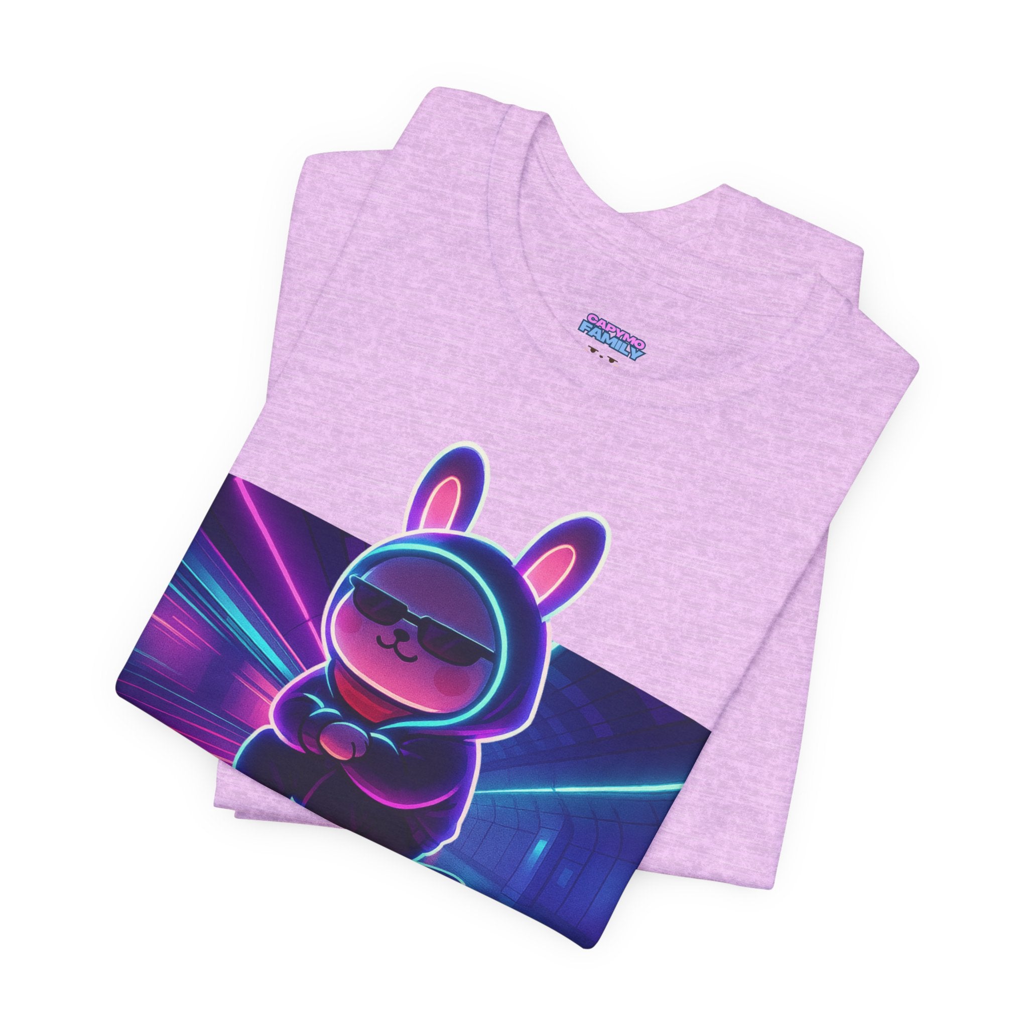Capymo Family Kawaii Bunny Soft Cotton T-Shirt – "Main Character Energy" "Toto" The Bunny Cute Tee (Unisex)