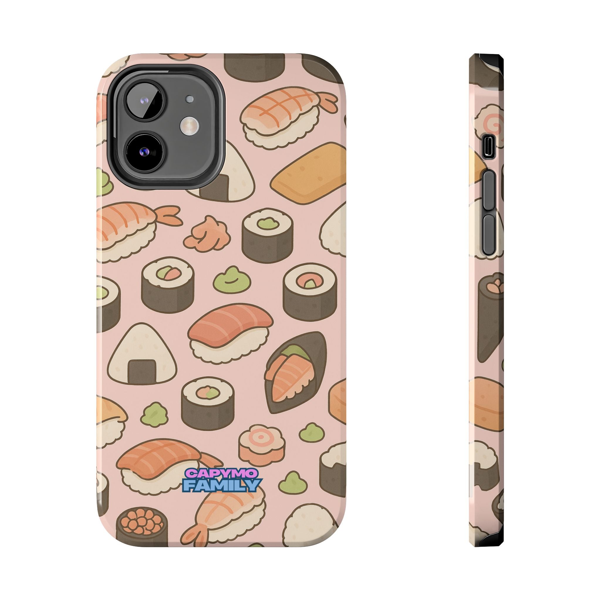 Capymo Family Kawaii Sushi Phone Case – Cute Sushi Pattern Phone Case