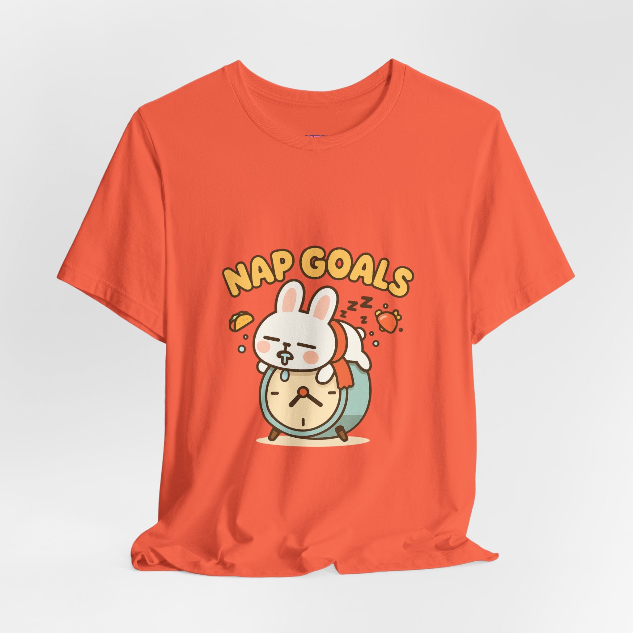 Capymo Family Kawaii Bunny Soft Cotton T-Shirt – "Nap Goals" "Toto" The Bunny Cute Tee (Unisex)