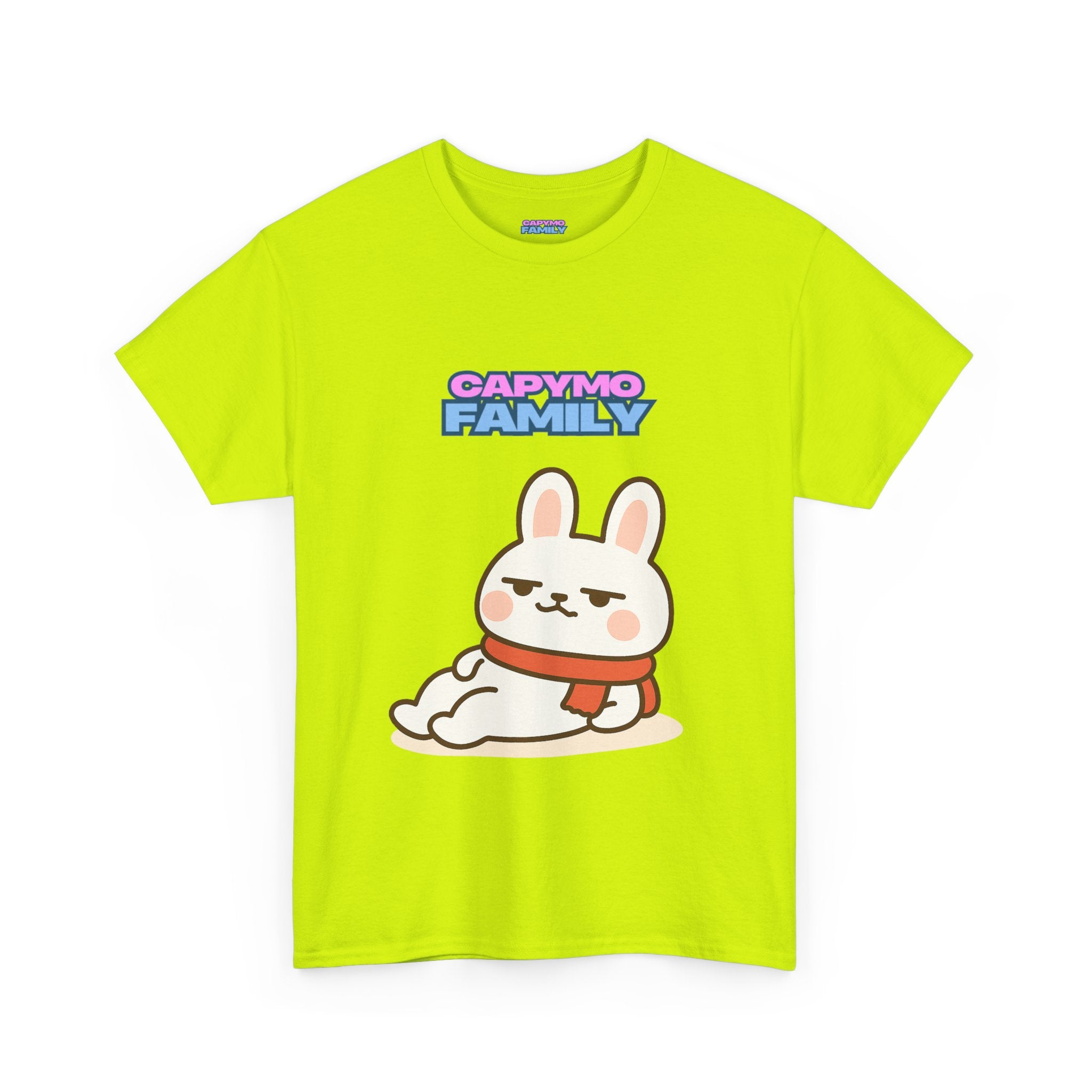 Capymo Family Cute Cartoon Family Tee, Unisex Graphic T-Shirt, Gifts for Animal Lovers, Funny Casual Wear, Birthday and Holiday Apparel