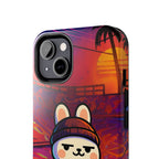Capymo Family Sunset Skate Bunny Phone Case – Vibrant Skatepark Bunny "Toto" Phone Case