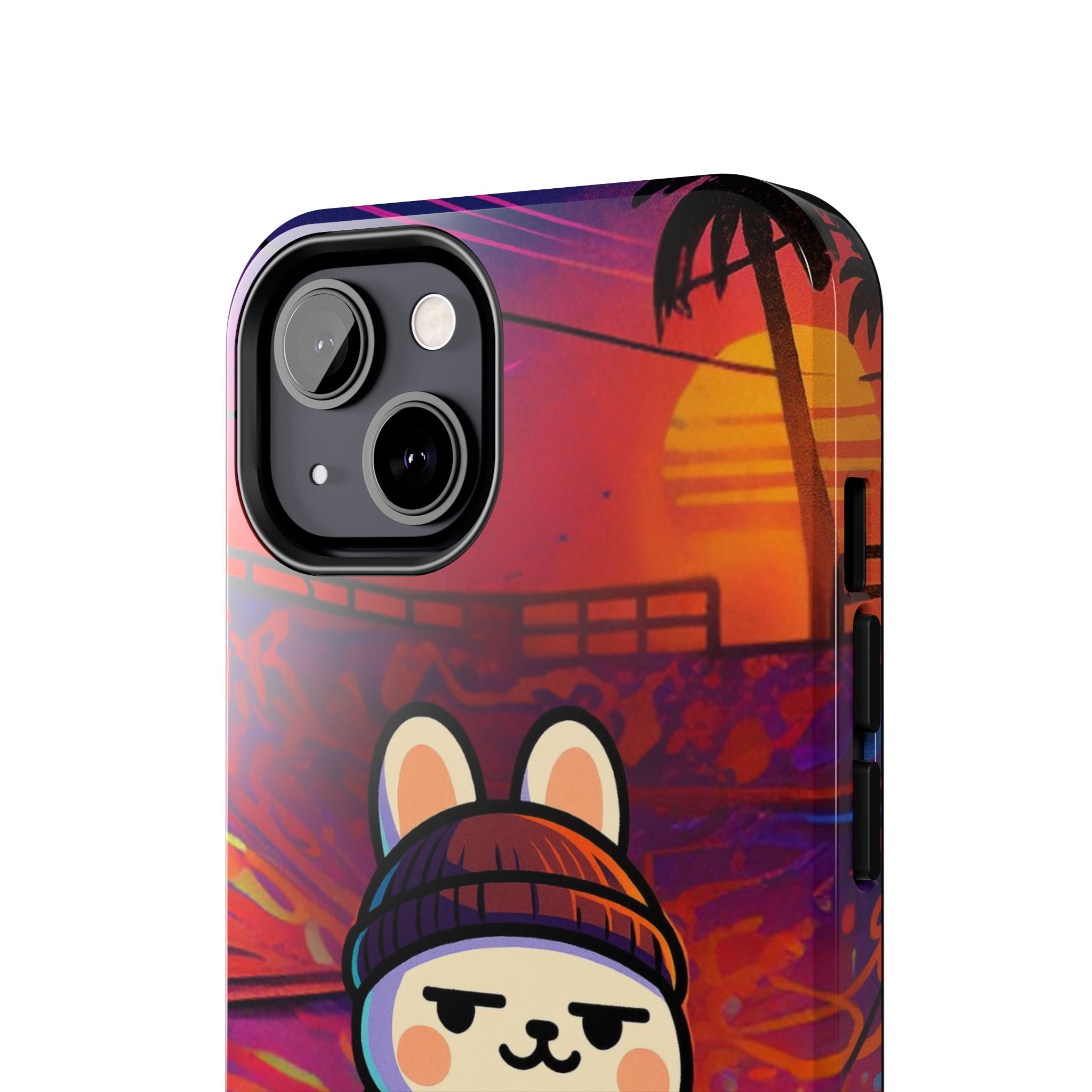 Capymo Family Sunset Skate Bunny Phone Case – Vibrant Skatepark Bunny "Toto" Phone Case