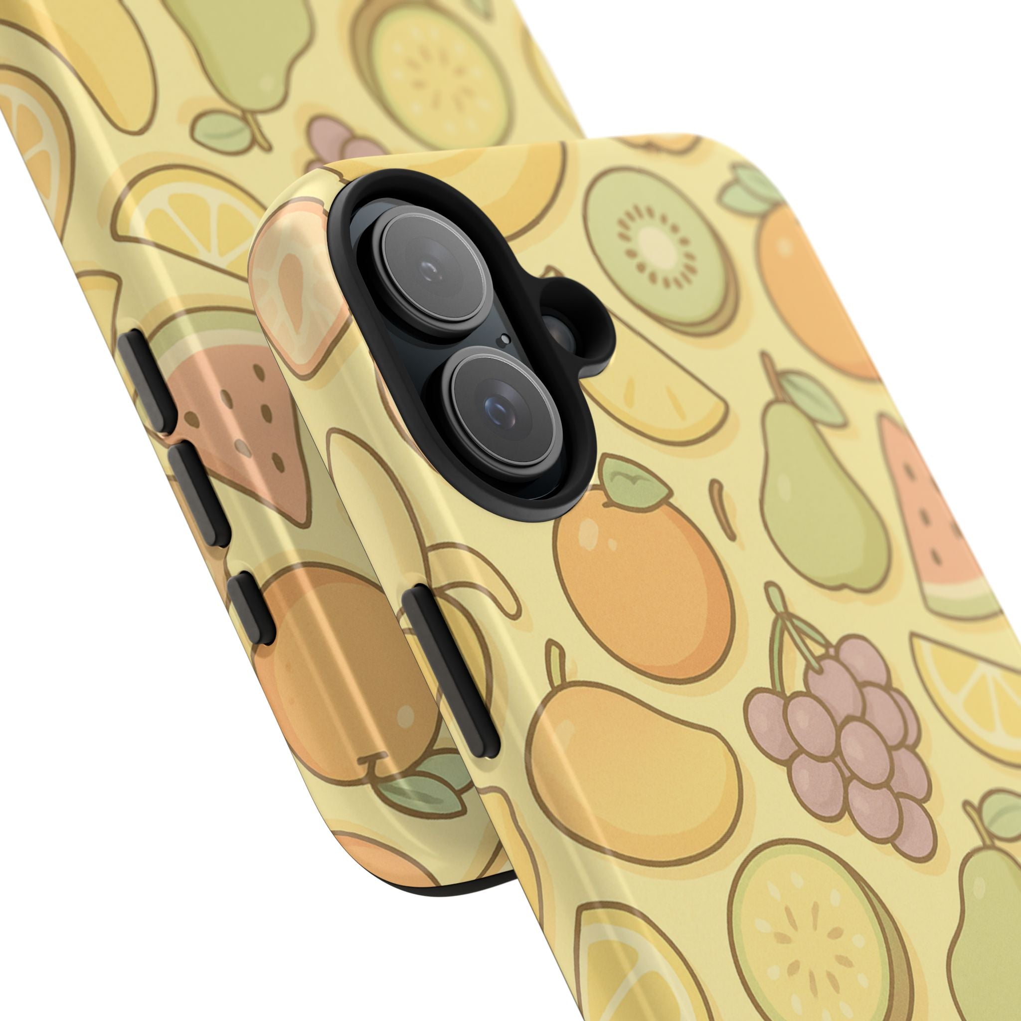 Capymo Family Kawaii Fruit Phone Case – Cute Aesthetic iPhone Cover with Citrus & Summer Vibes