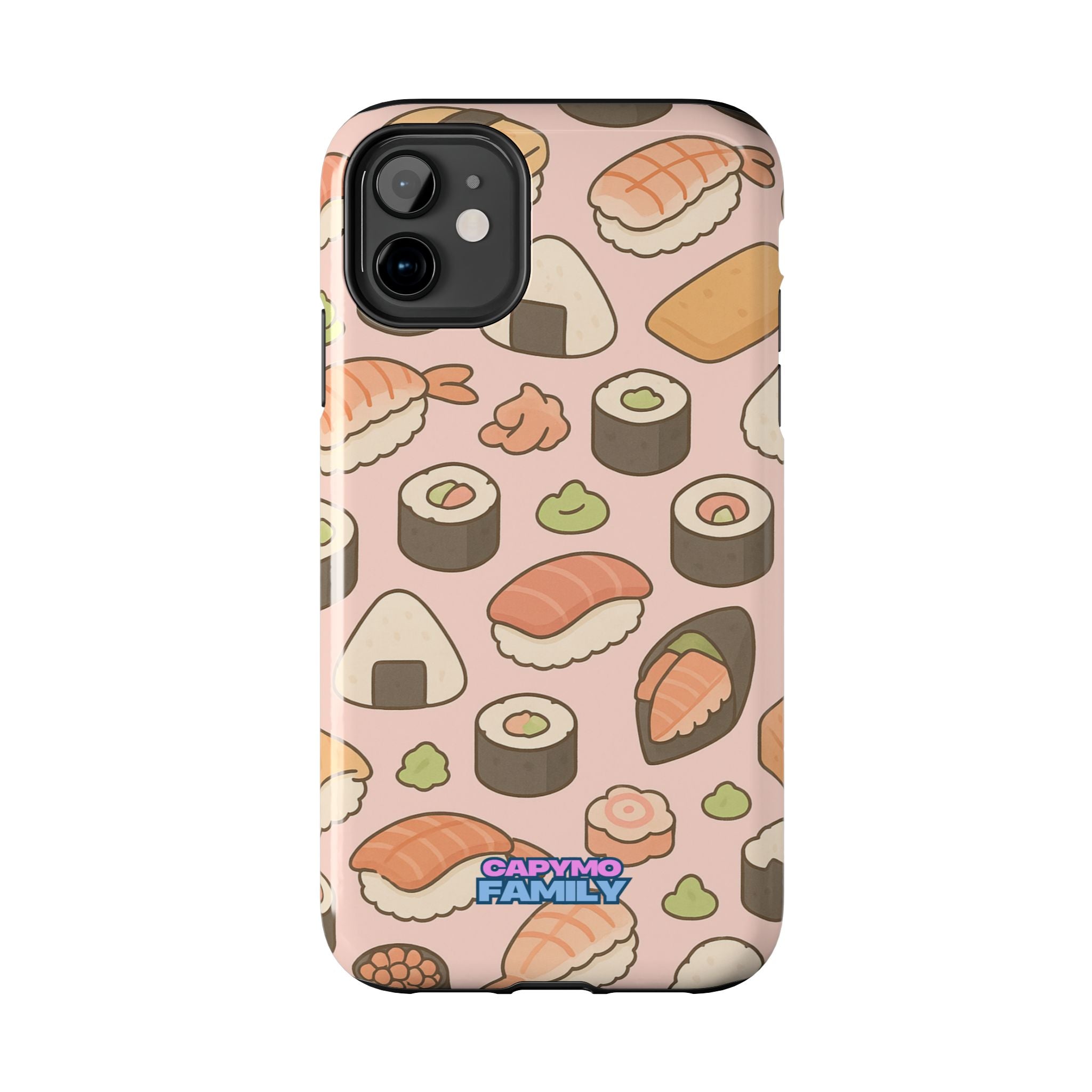 Capymo Family Kawaii Sushi Phone Case – Cute Sushi Pattern Phone Case