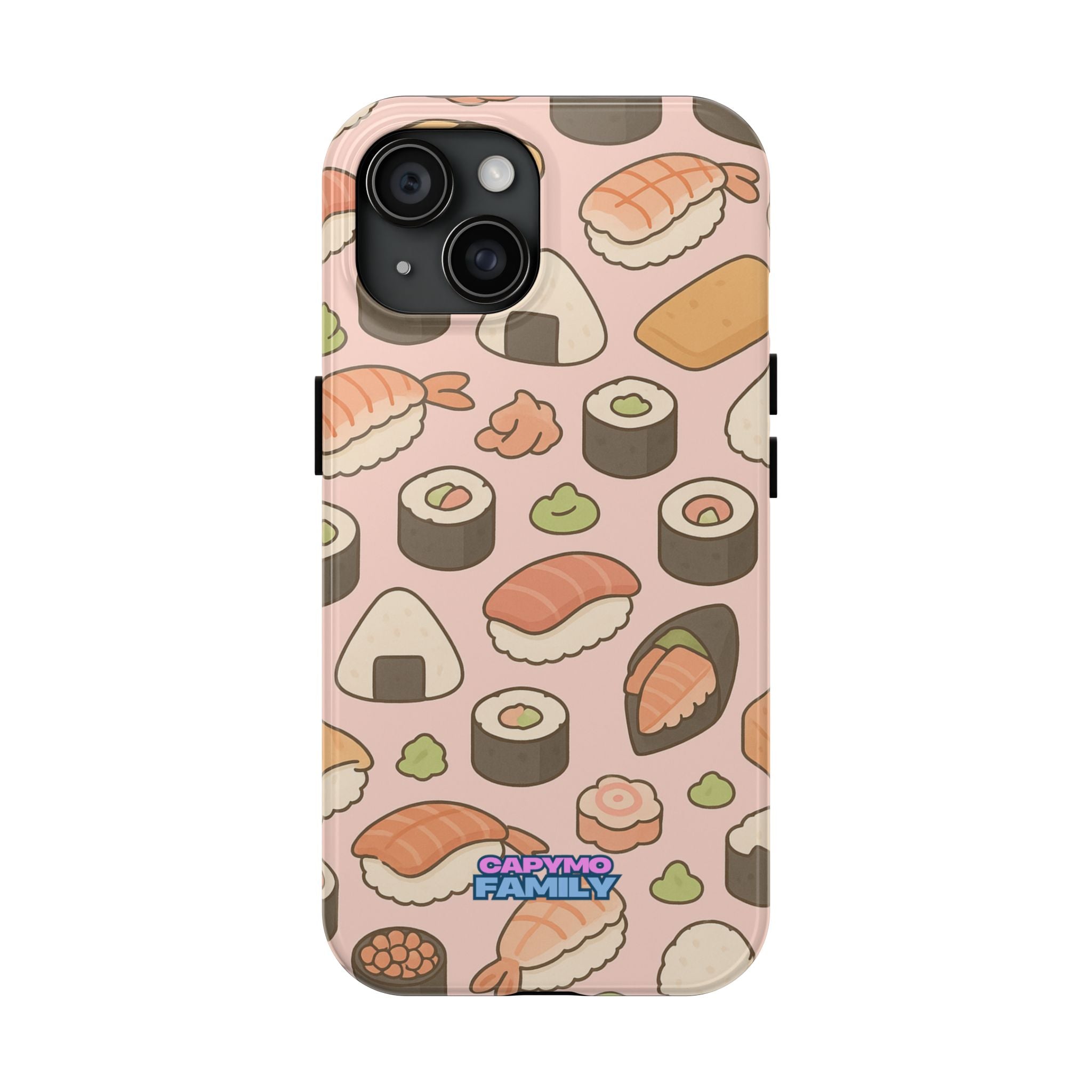 Capymo Family Kawaii Sushi Phone Case – Cute Sushi Pattern Phone Case