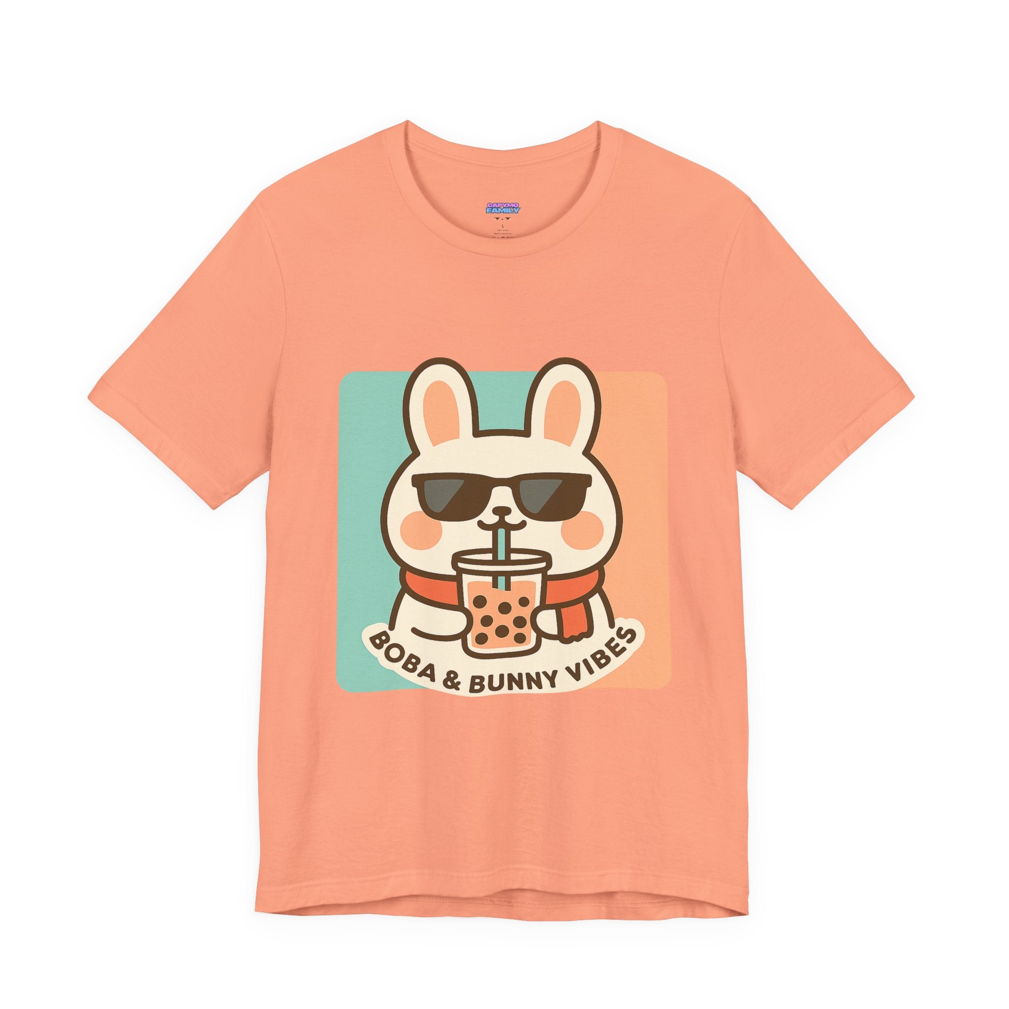 Capymo Family Charming Bunny Graphic Tee, Cute Animal Shirt, Casual Wear, Soft Unisex Tee, Perfect Gift for Animal Lovers, Everyday Fashion