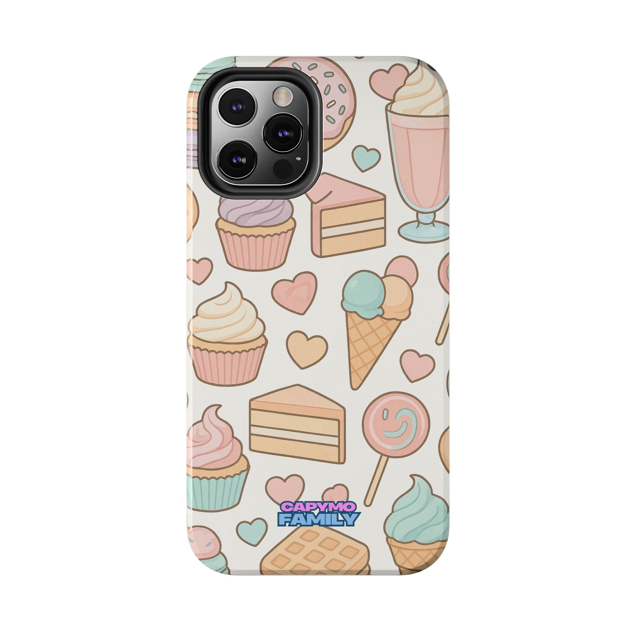 Capymo Family Kawaii Dessert Phone Case – “Sweet Tooth Collection” Ice Cream, Cake, and Candy Cute Pastel Design