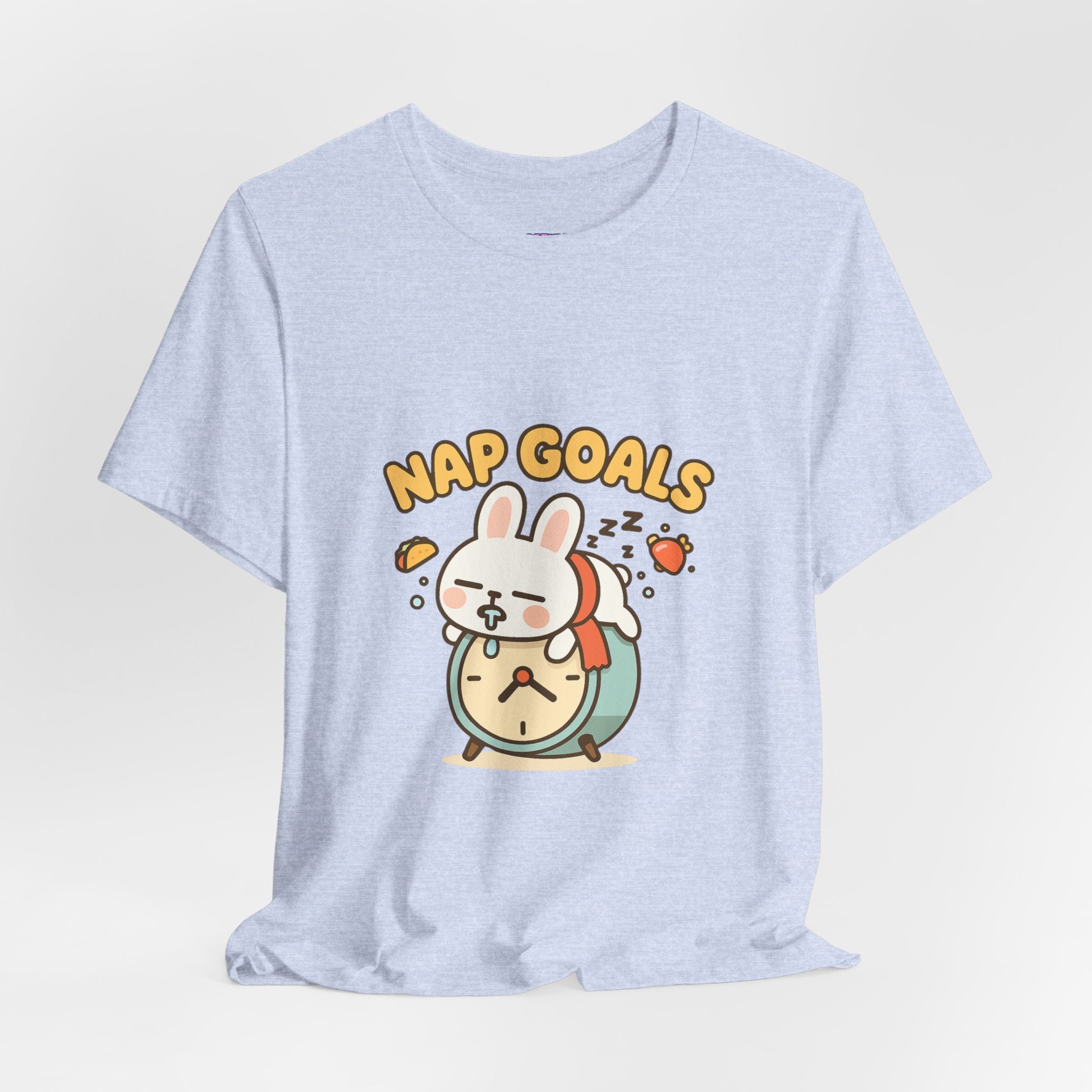 Capymo Family Kawaii Bunny Soft Cotton T-Shirt – "Nap Goals" "Toto" The Bunny Cute Tee (Unisex)