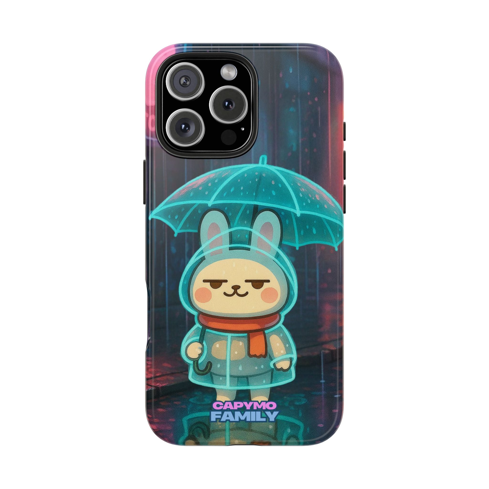 Capymo Family Cute Bunny Phone Case - Cyber Umbrella Bunny "Toto" Phone Case