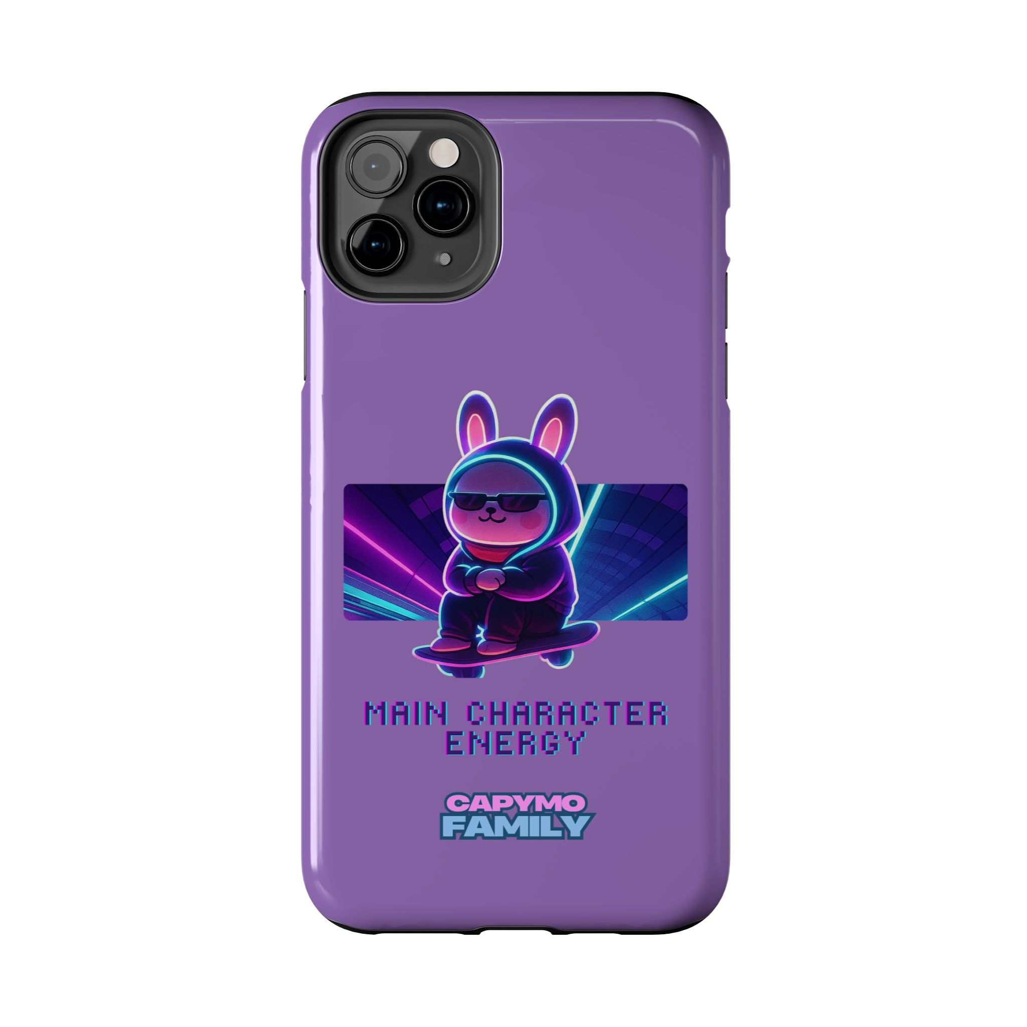 Capymo Family “Main Character Energy” Phone Case – Cyber Bunny Toto Aesthetic Cover